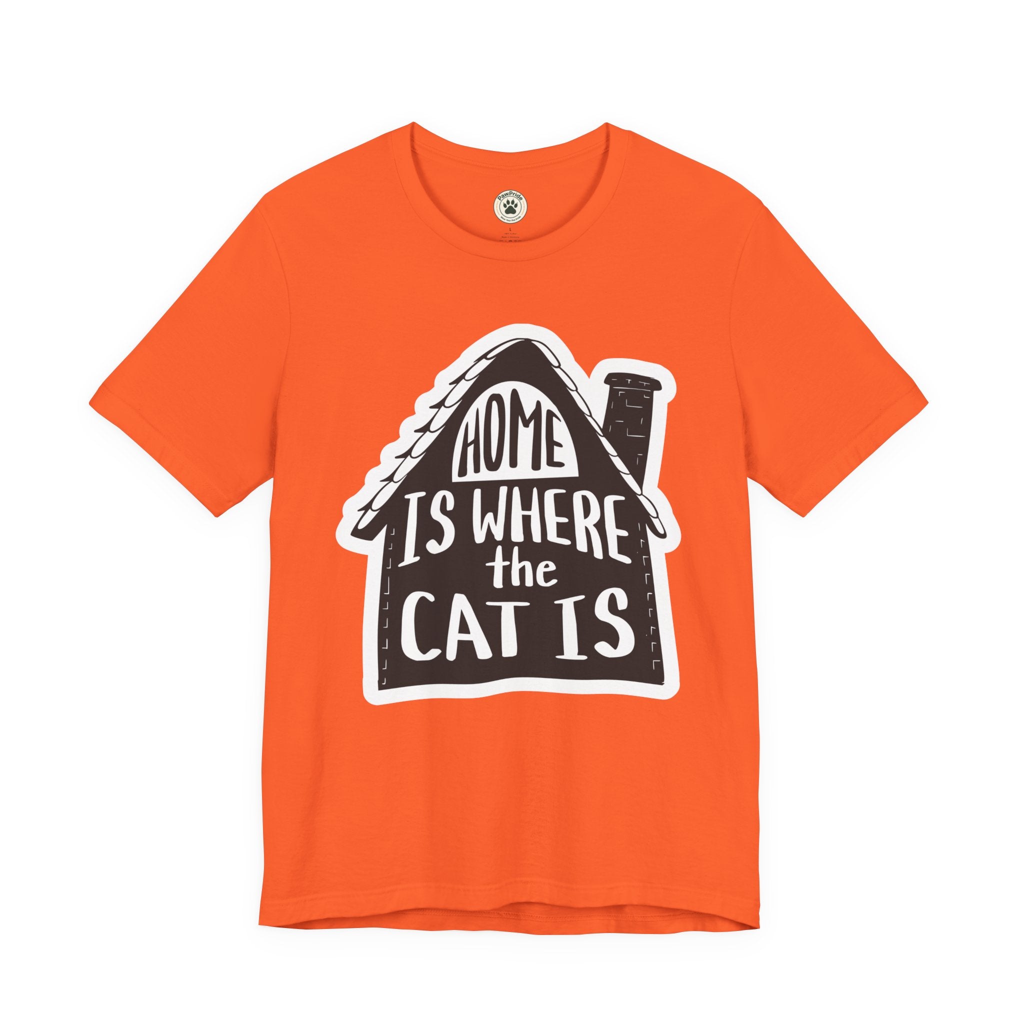 Cat Lover T-Shirt — "Home Is Where The Cat Is" Graphic Tee