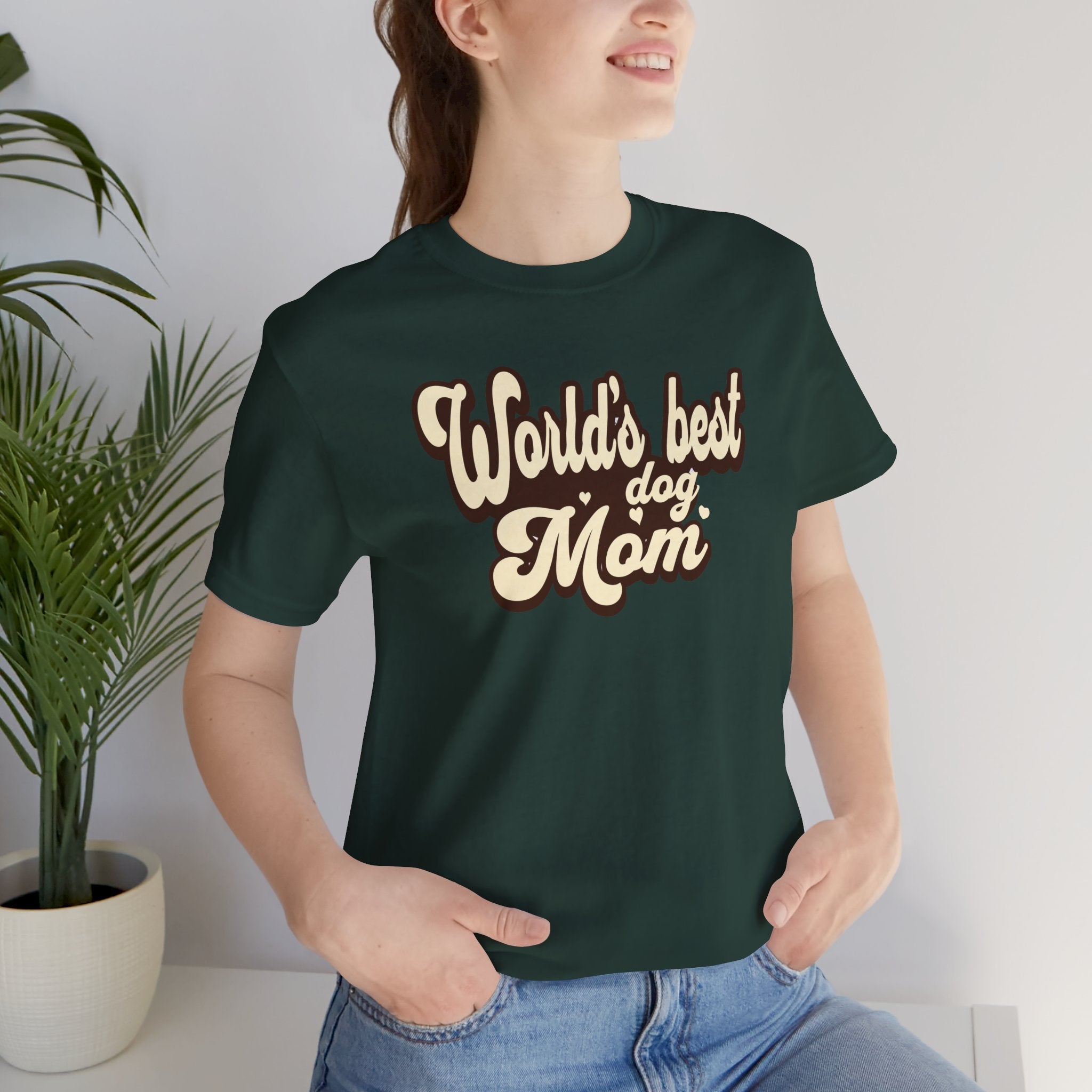 World's Best Dog Mom T-Shirt — Retro Script Pet Mom Tee