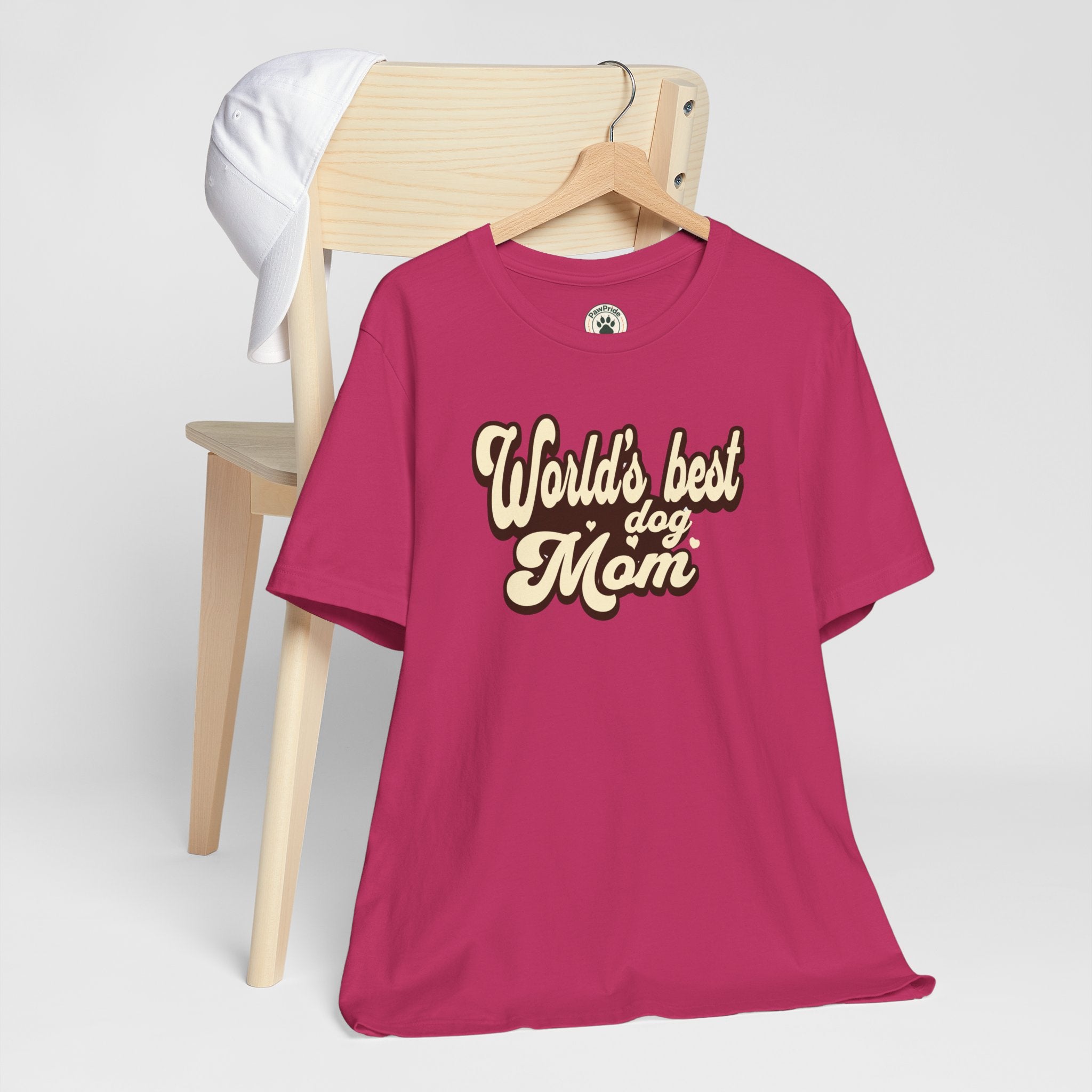 World's Best Dog Mom T-Shirt — Retro Script Pet Mom Tee