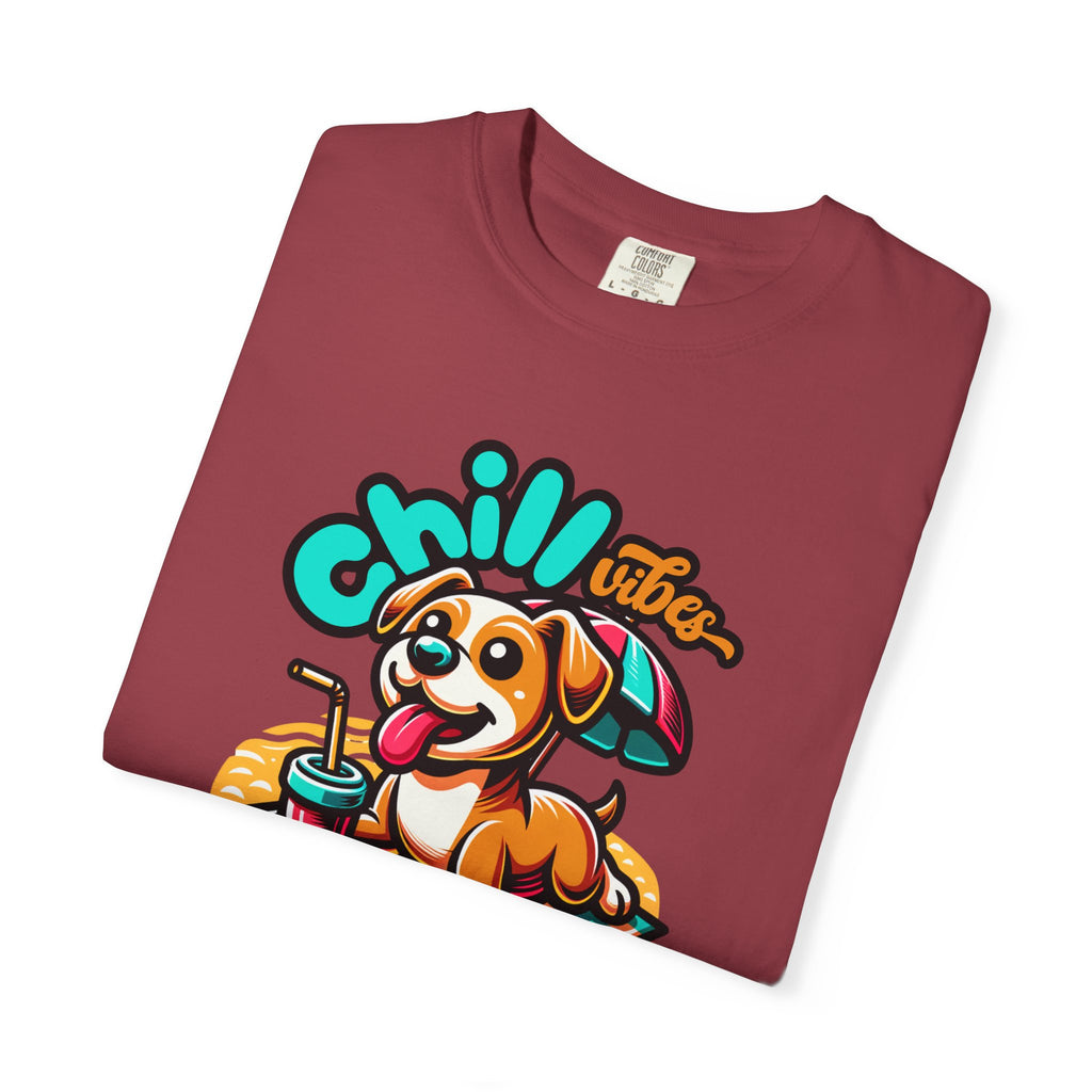 Beachside Chill Dog T-Shirt — Retro Summer Graphic Tee
