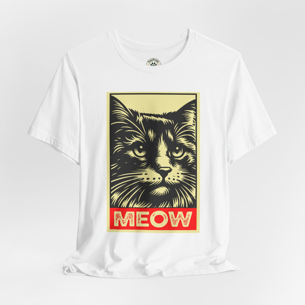 Meow Cat Portrait Tee — Graphic Cat Shirt