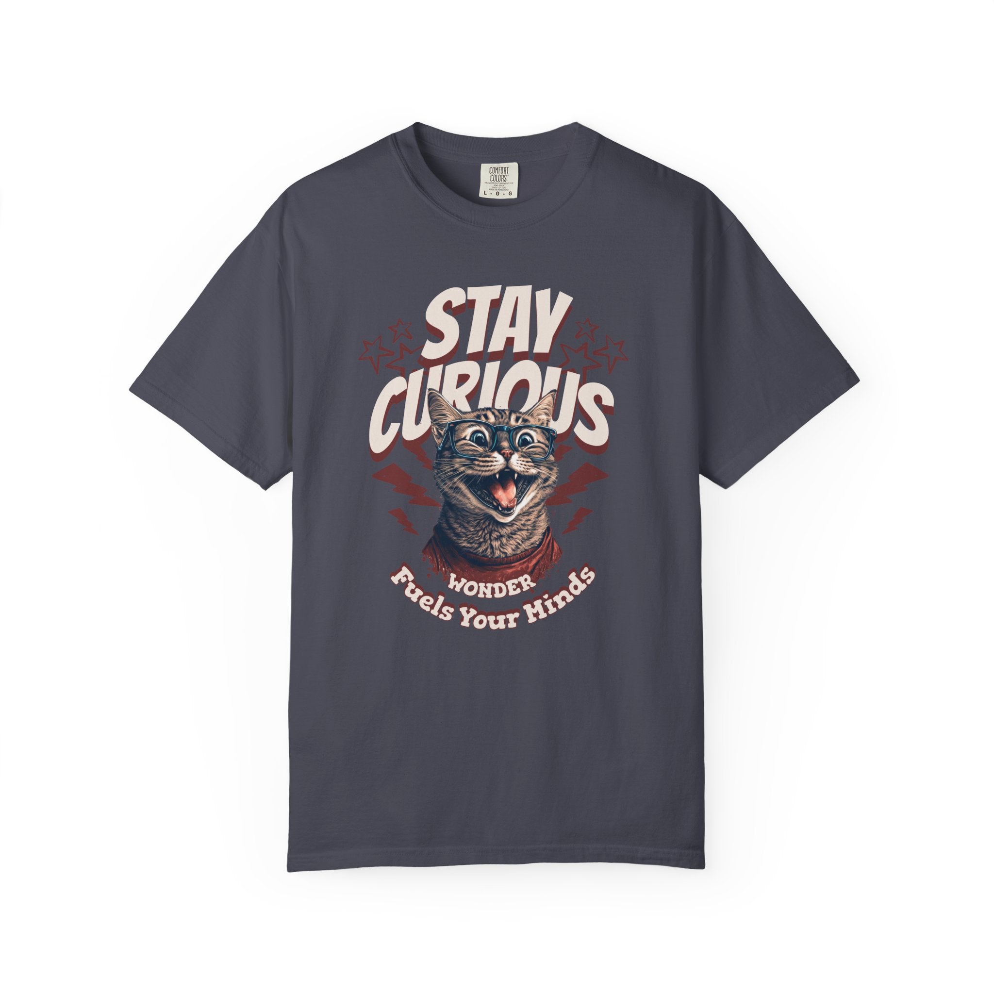 Stay Curious Cat T-Shirt — Vintage Retro Cat Graphic Tee