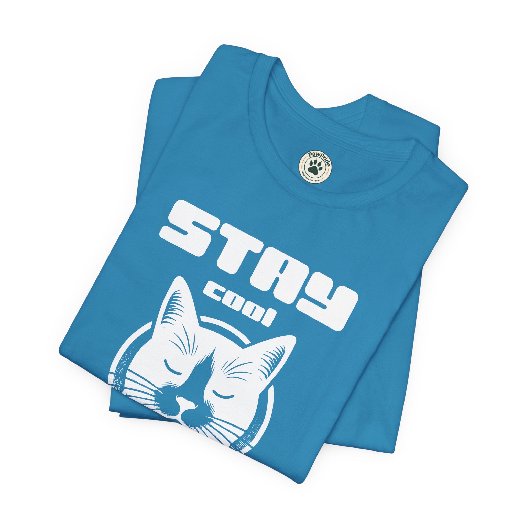 Stay Calm Cat T-Shirt — Cute Grumpy Cat Graphic Tee ("Stay Calm — Do Not Disturb" )