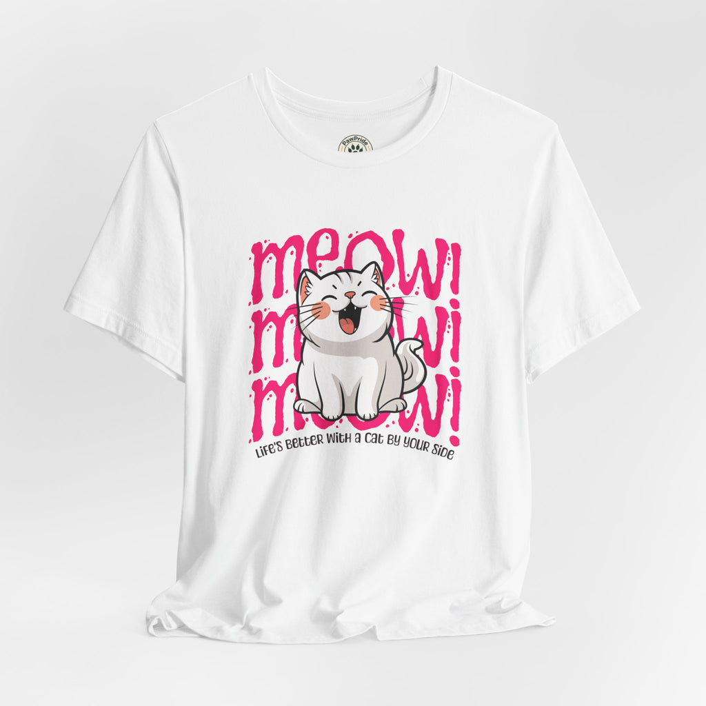 Meow Cat Graphic Tee — Cute Kawaii Cat "MEOW!" Shirt