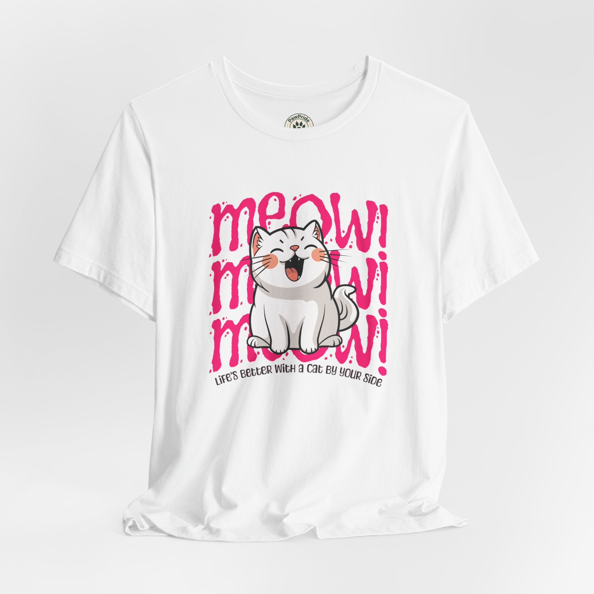 Meow Cat Graphic Tee — Cute Kawaii Cat "MEOW!" Shirt