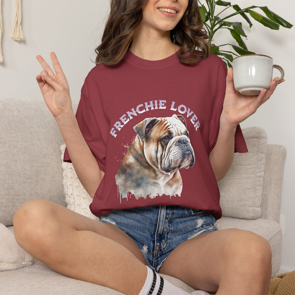 Frenchie Lover T-Shirt — Watercolor English Bulldog Tee