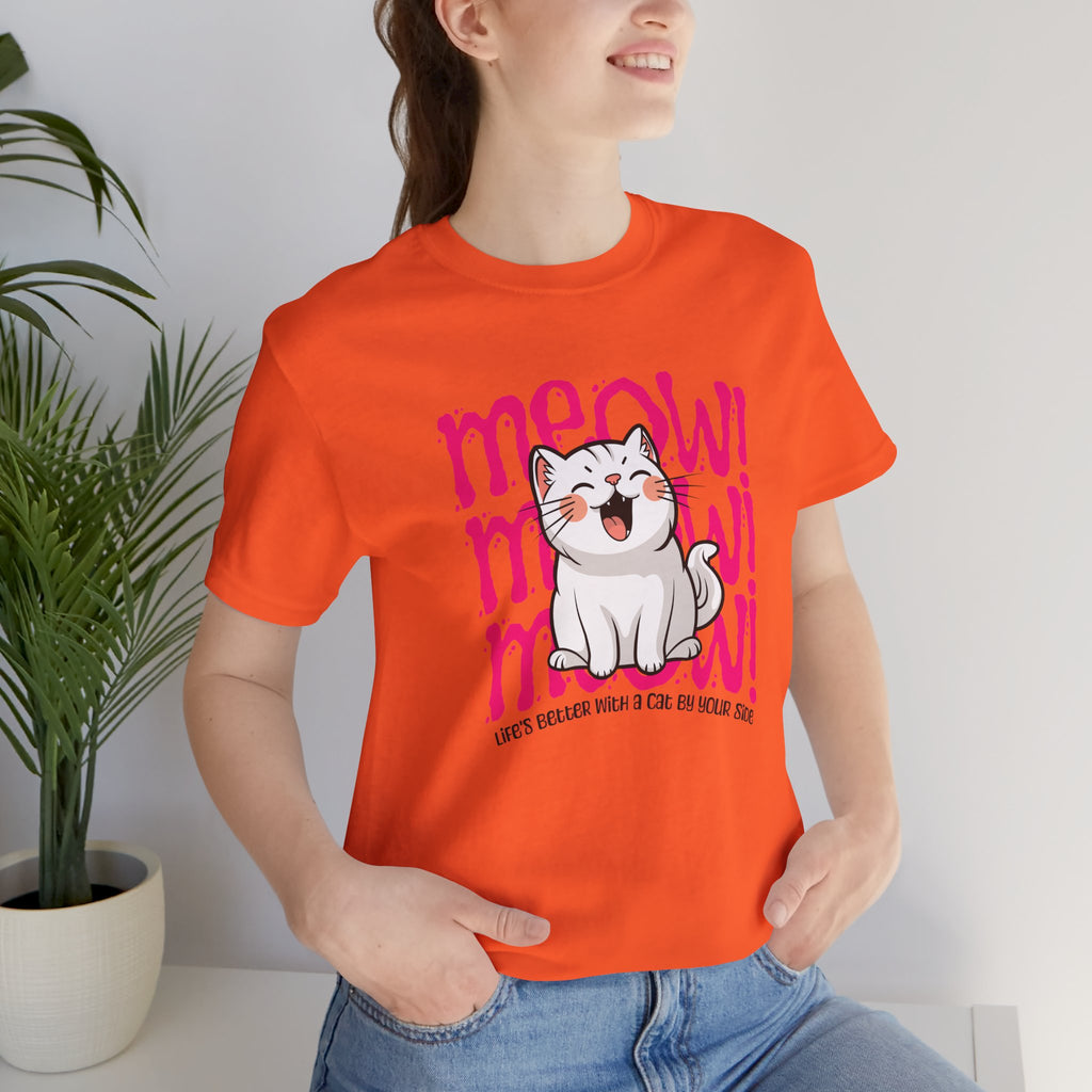 Meow Cat Graphic Tee — Cute Kawaii Cat "MEOW!" Shirt