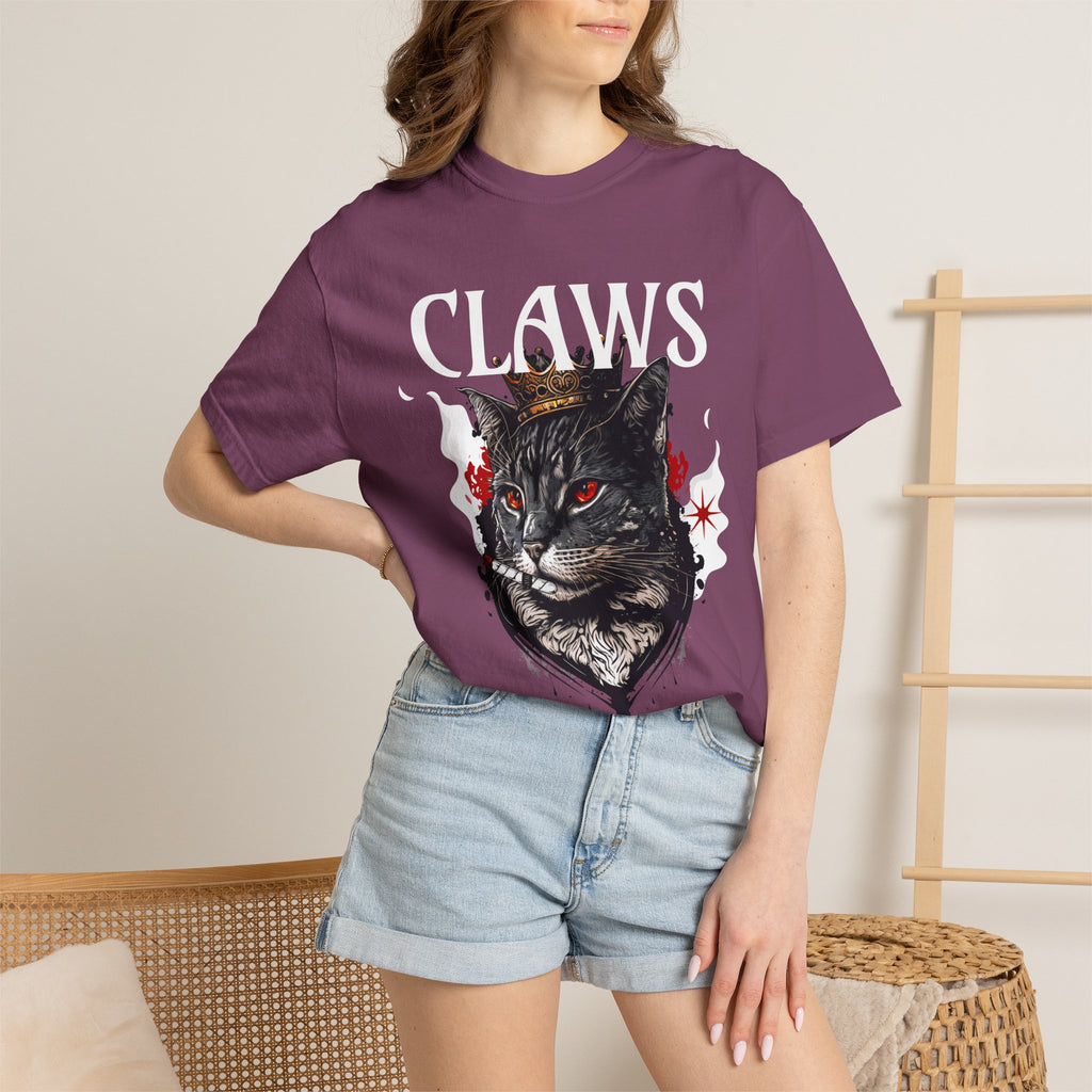 Claws Black Cat Graphic T-Shirt — Gothic Vintage Cat Tee