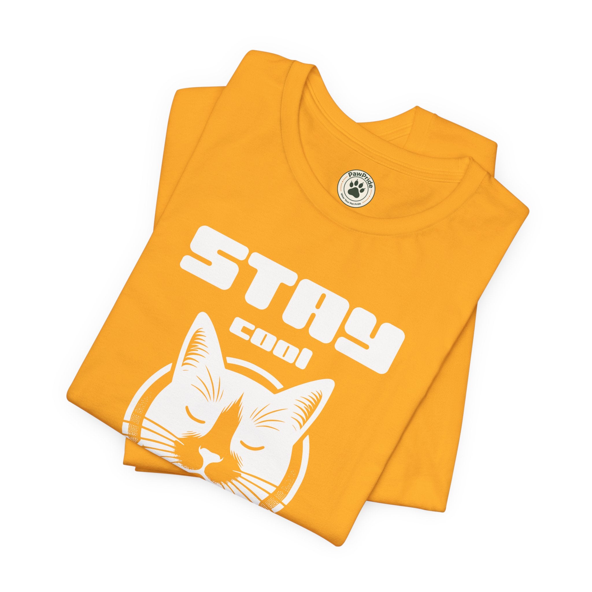 Stay Calm Cat T-Shirt — Cute Grumpy Cat Graphic Tee ("Stay Calm — Do Not Disturb" )