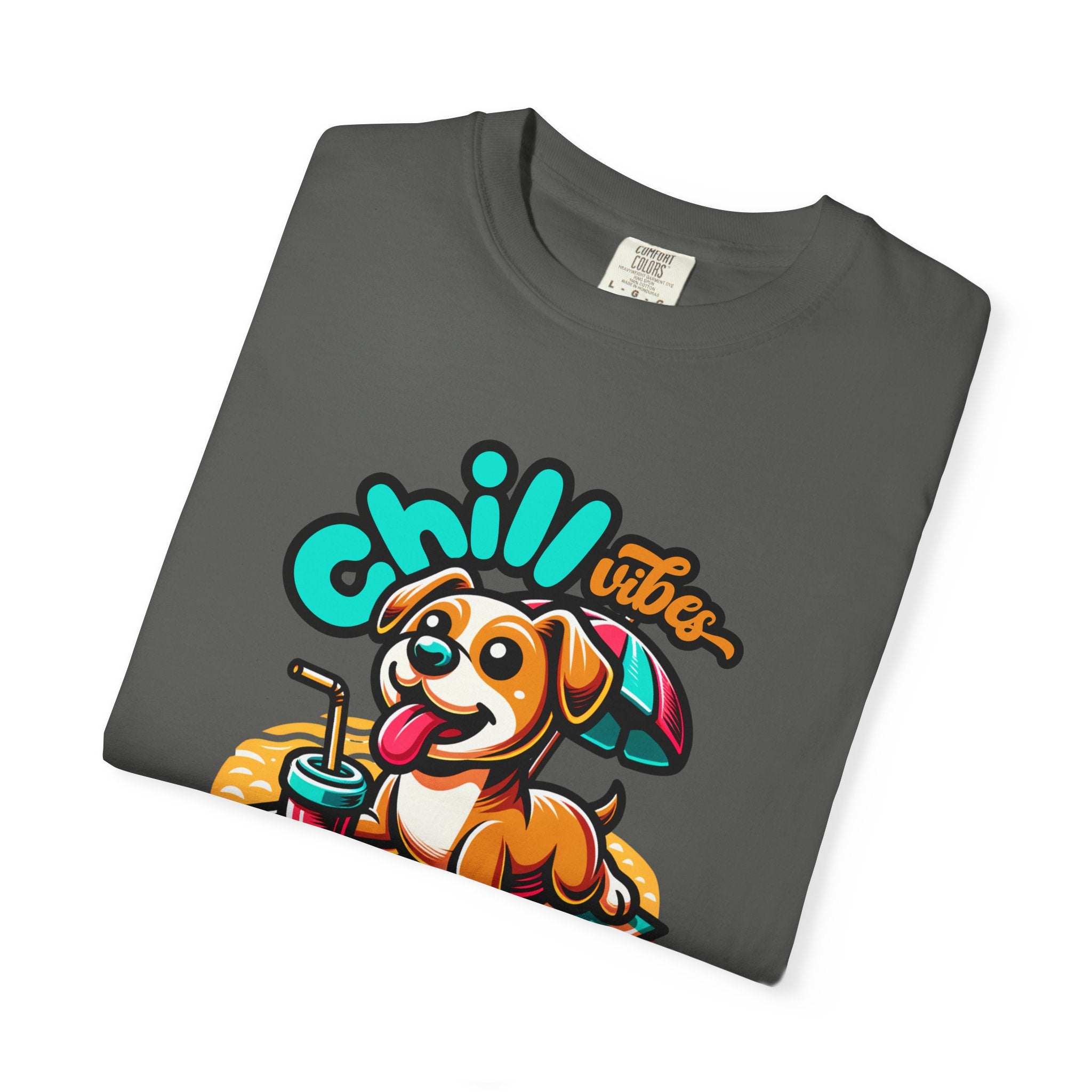 Beachside Chill Dog T-Shirt — Retro Summer Graphic Tee
