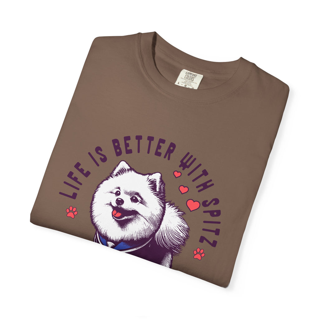 Spitz Love T-Shirt — "Life Is Better With Spitz" Cute Dog Graphic Tee