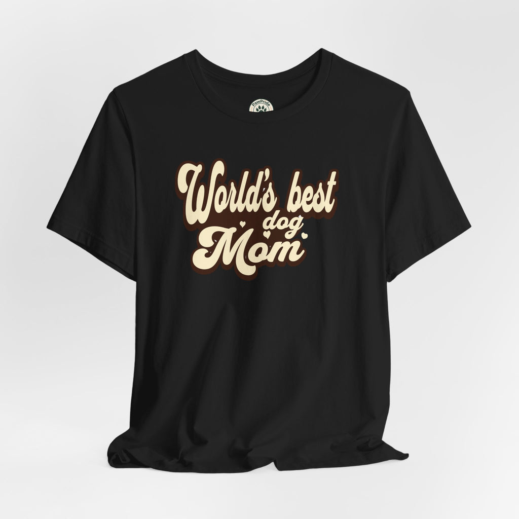 World's Best Dog Mom T-Shirt — Retro Script Pet Mom Tee