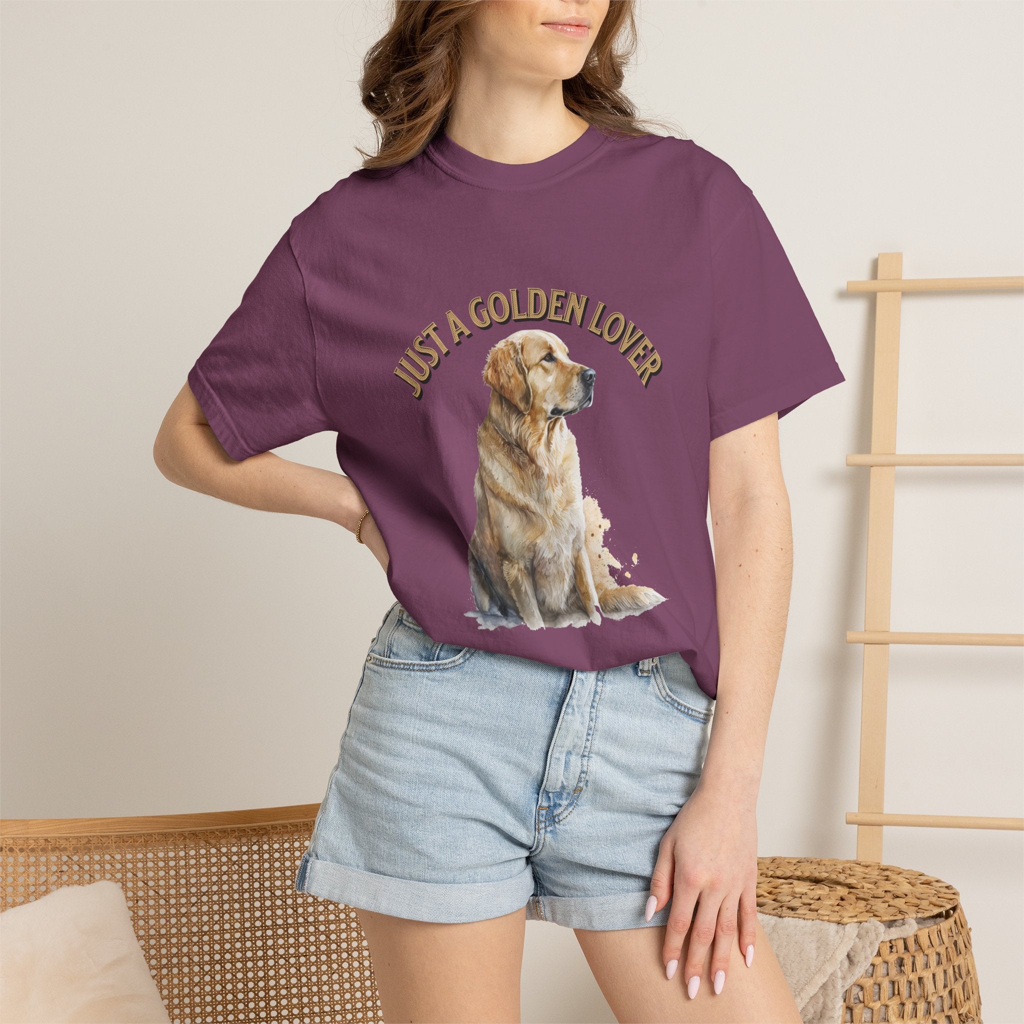 Just a Golden Lover T‑Shirt – Golden Retriever Dog Tee