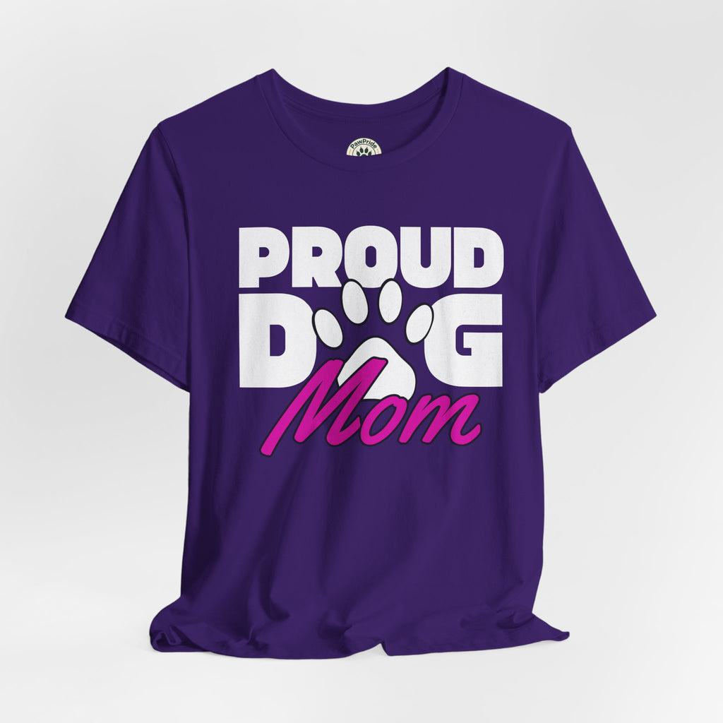 Proud Dog Mom T-Shirt – Paw Print Graphic Tee for Dog Lovers