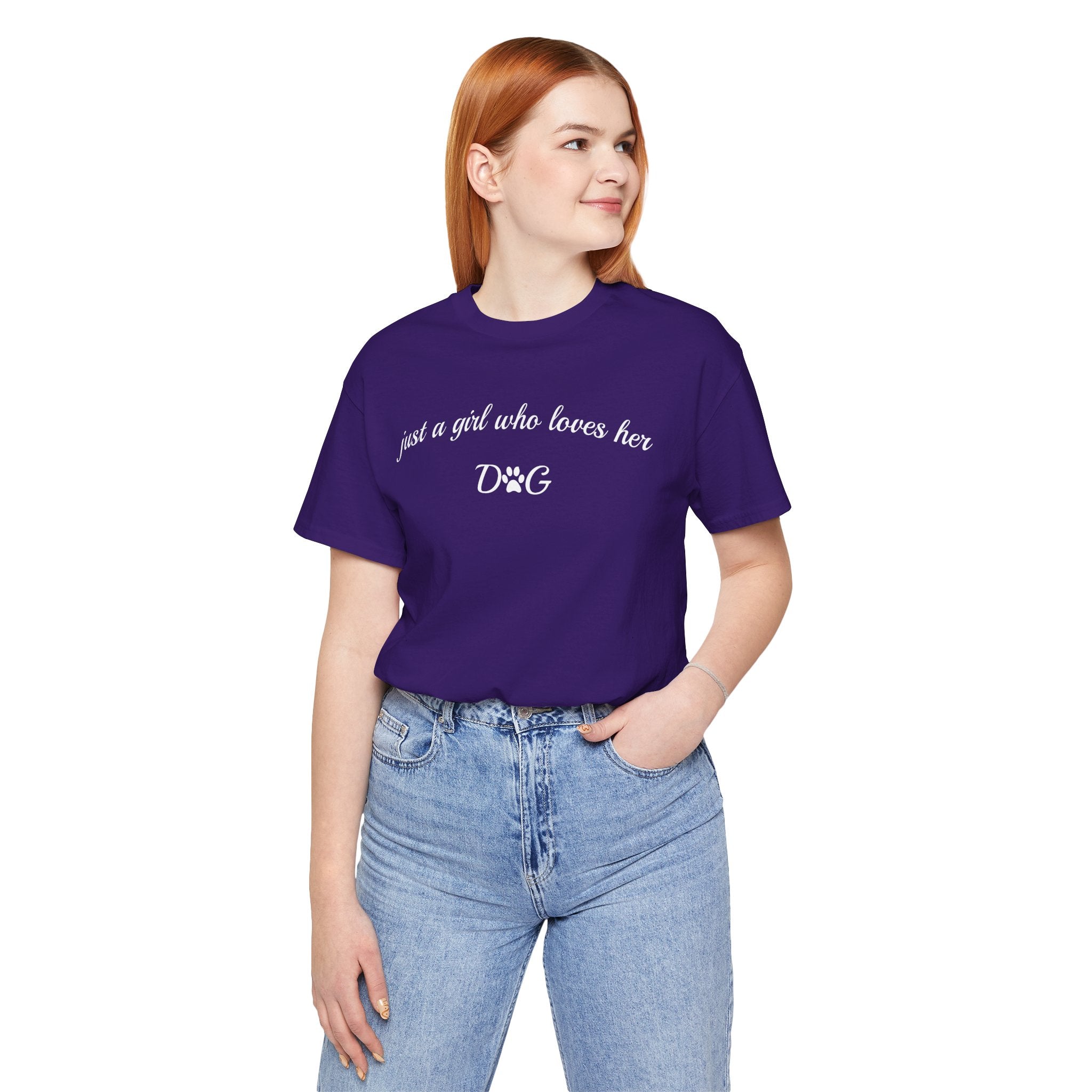 Just a Girl Who Loves Her Dog T-Shirt — Cute Dog Lover Tee