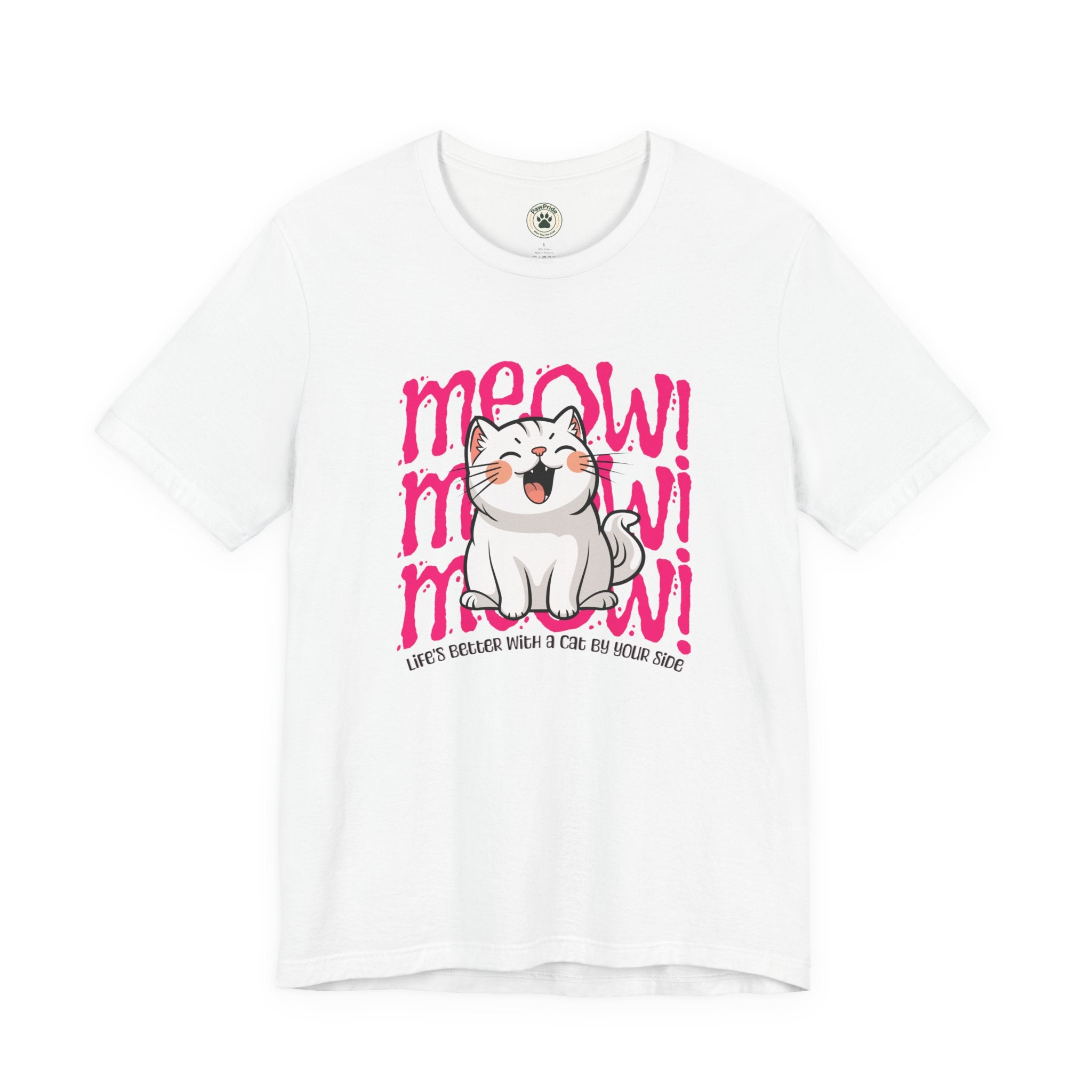Meow Cat Graphic Tee — Cute Kawaii Cat "MEOW!" Shirt