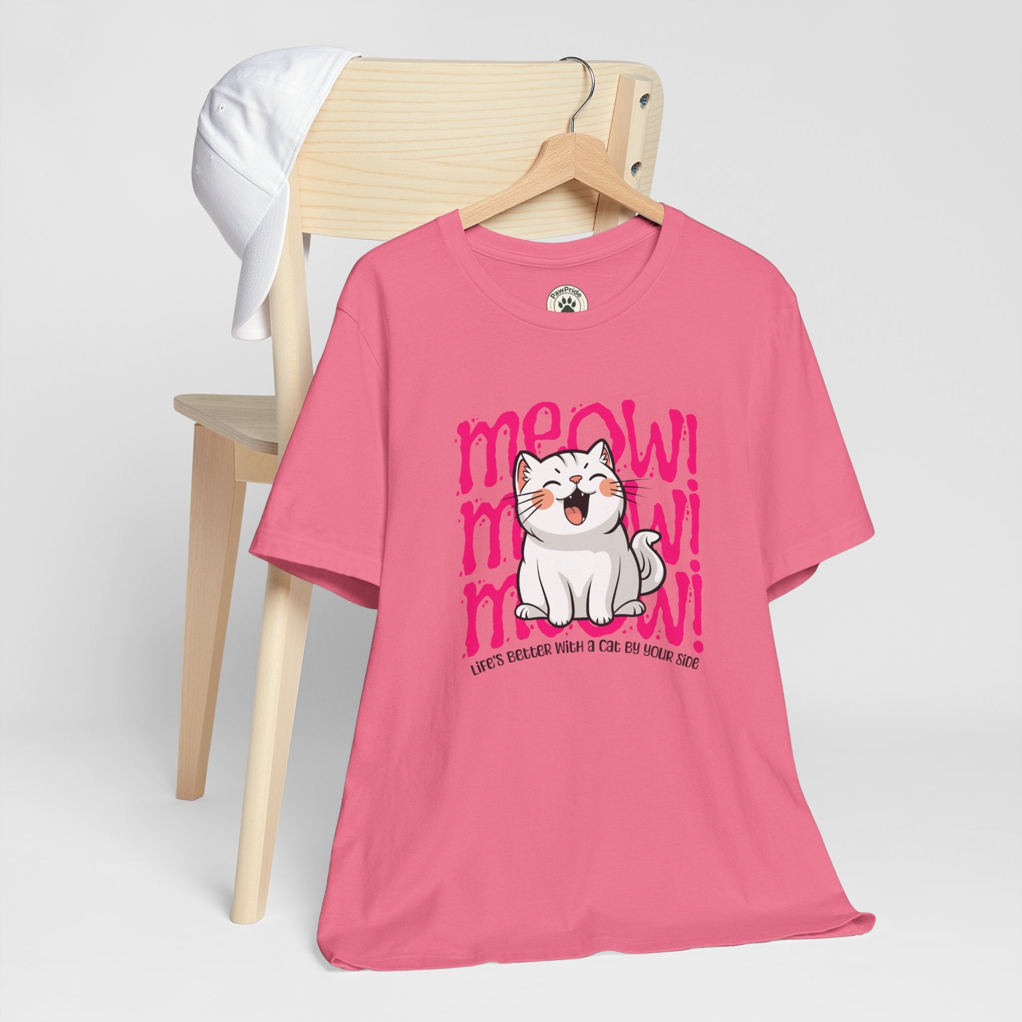 Meow Cat Graphic Tee — Cute Kawaii Cat "MEOW!" Shirt