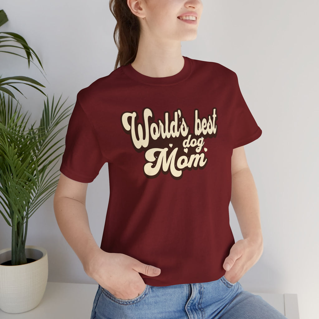 World's Best Dog Mom T-Shirt — Retro Script Pet Mom Tee