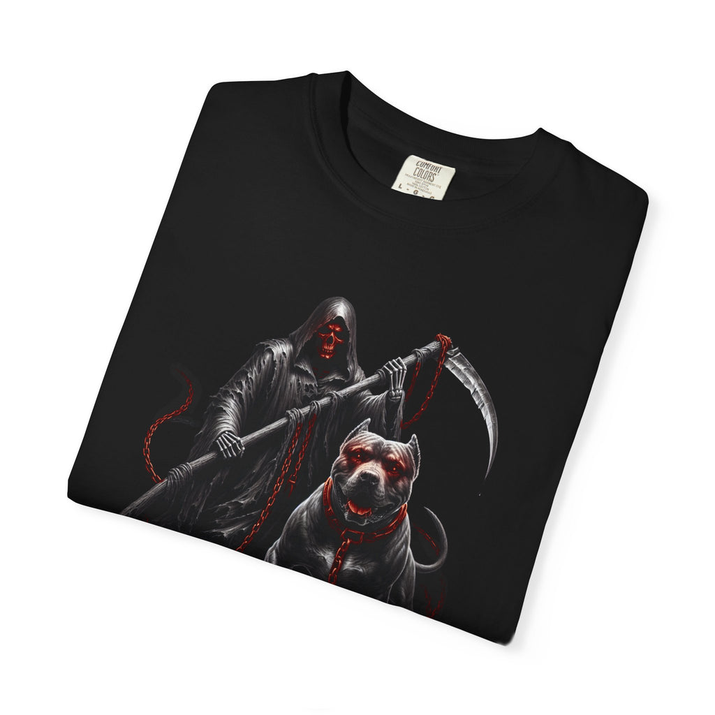 Death Stalker T-Shirt — Grim Reaper & Bulldog Graphic Tee