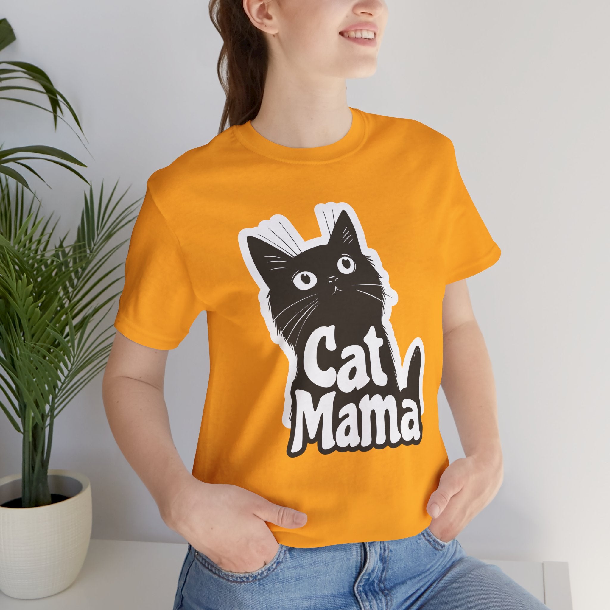 Cat Mama T-Shirt – Cute Black Cat Graphic Tee for Cat Lovers