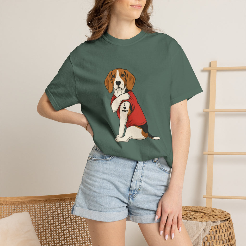 Beagle With Tattoo Graphic T-Shirt — Cute Retro Dog Tee