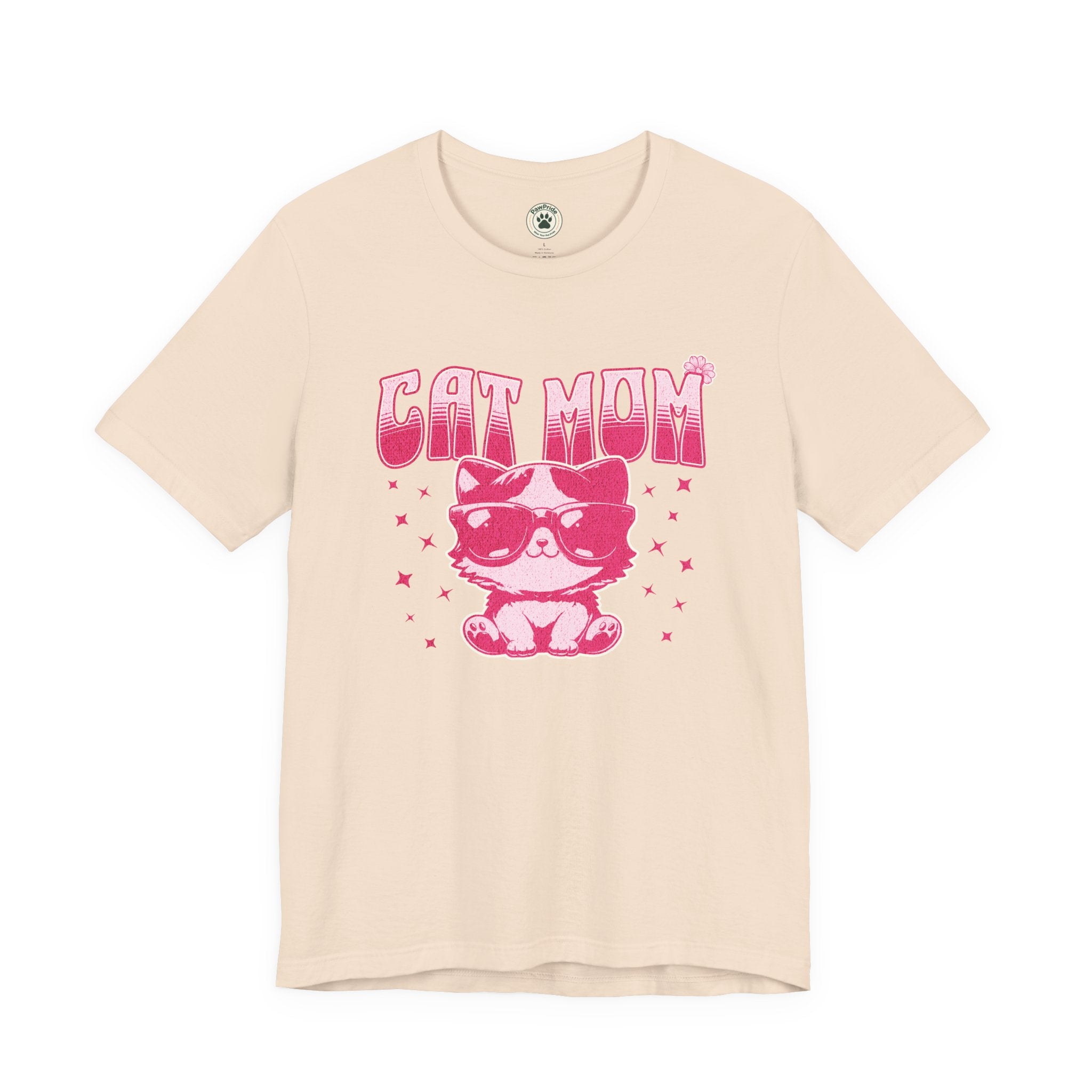 Cat Mom T-Shirt — Pink Cute Cat Graphic Tee