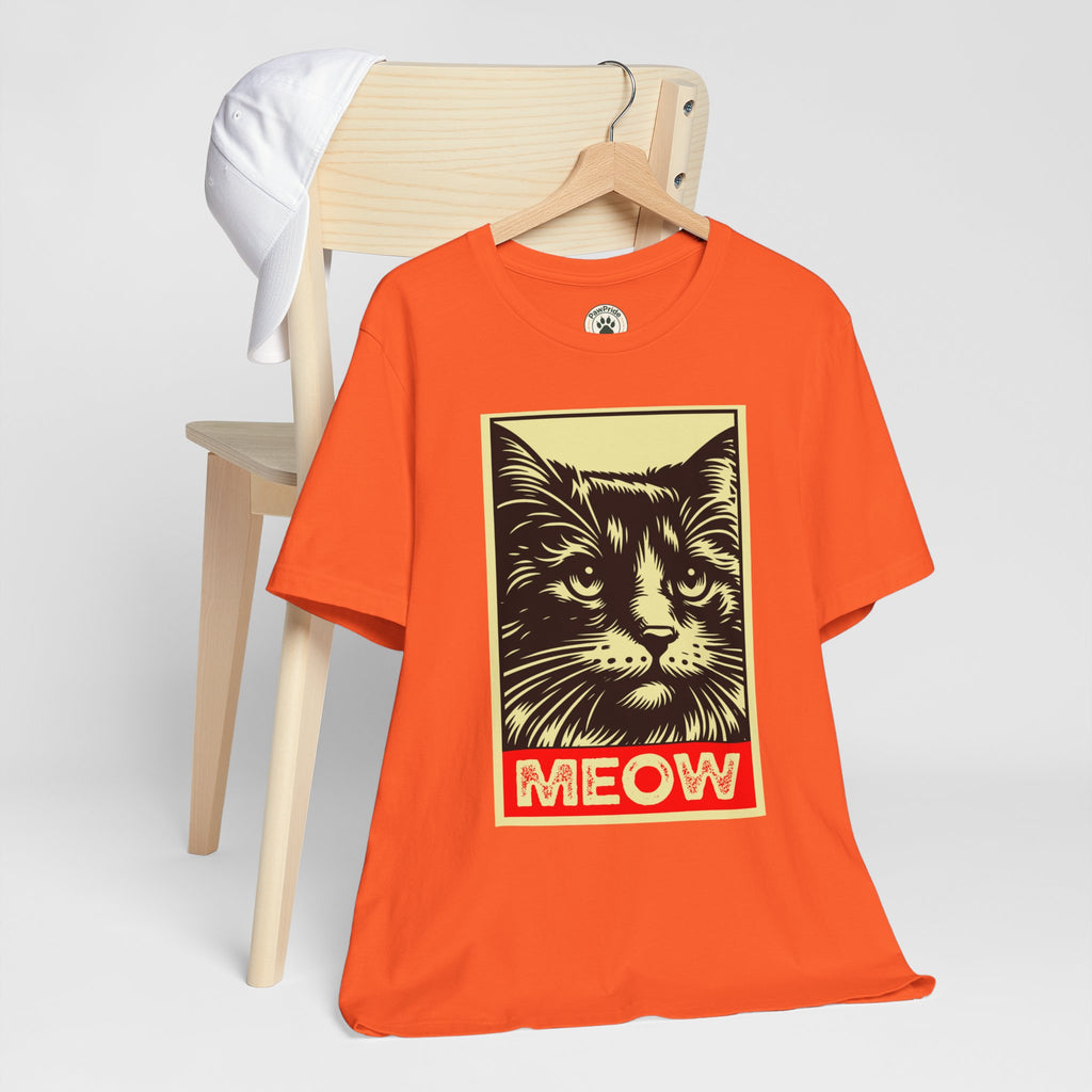 Meow Cat Portrait Tee — Graphic Cat Shirt