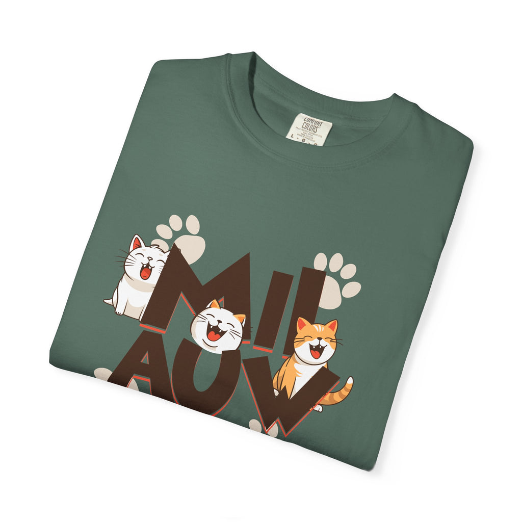 Cat Paw 'MIAOU' Graphic T-Shirt — Cute Cat Lover Tee