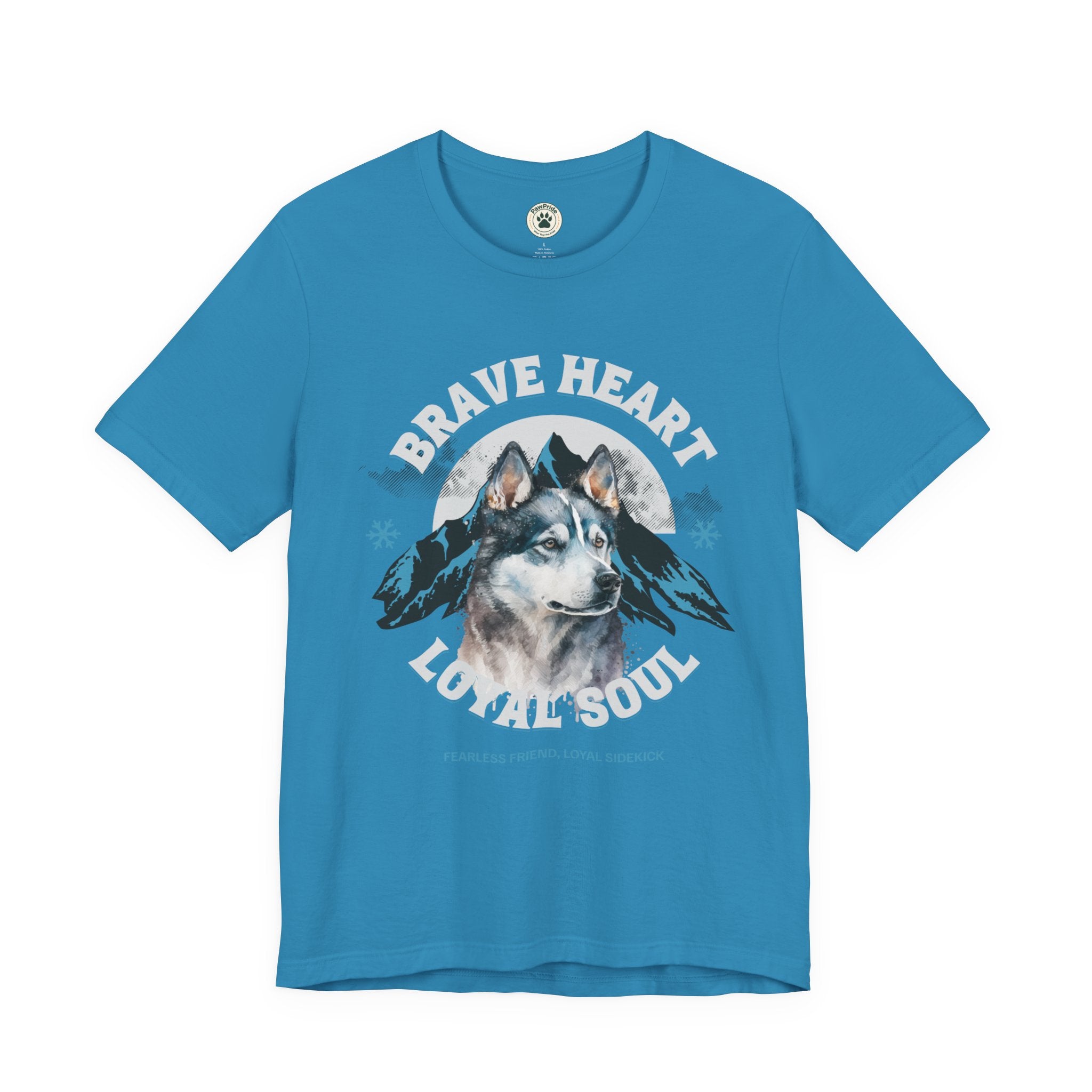 Husky T-Shirt "Brave Heart Loyal Soul" – Wildlife Mountain Graphic Tee