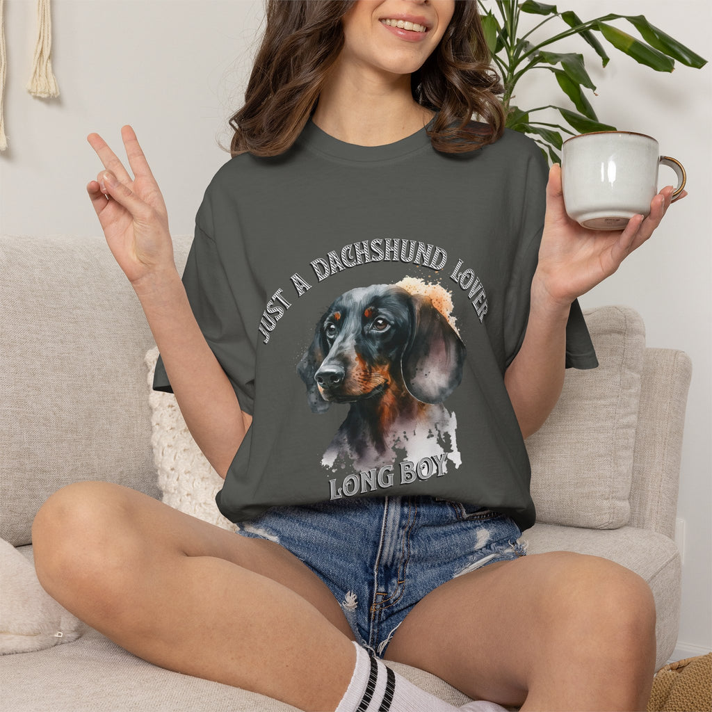Dachshund Lover T‑Shirt — "Just a Dachshund Lover, Long Boy" Graphic Tee