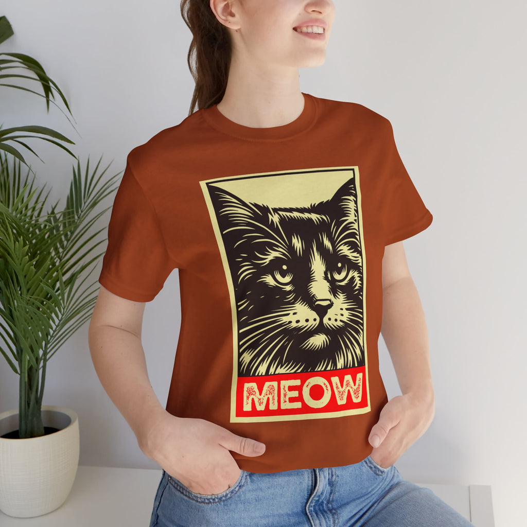 Meow Cat Portrait Tee — Graphic Cat Shirt