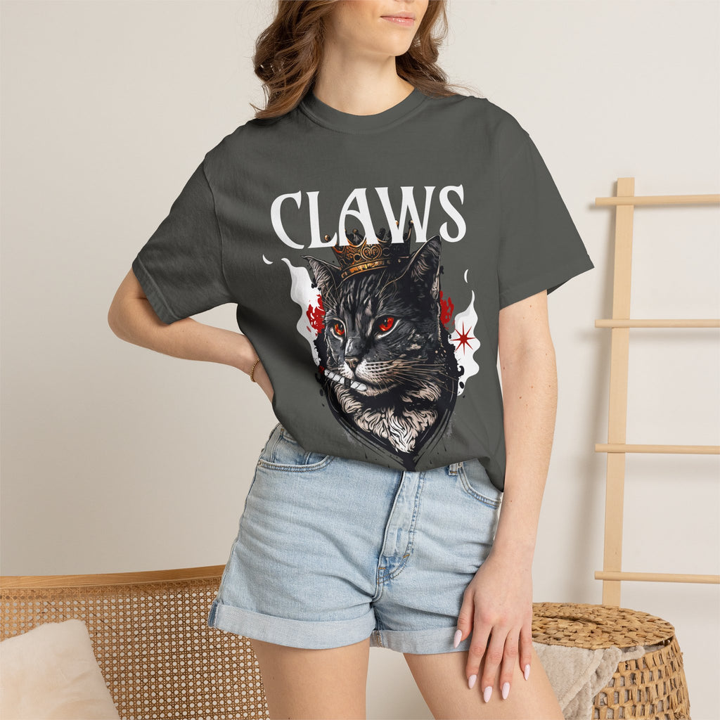 Claws Black Cat Graphic T-Shirt — Gothic Vintage Cat Tee