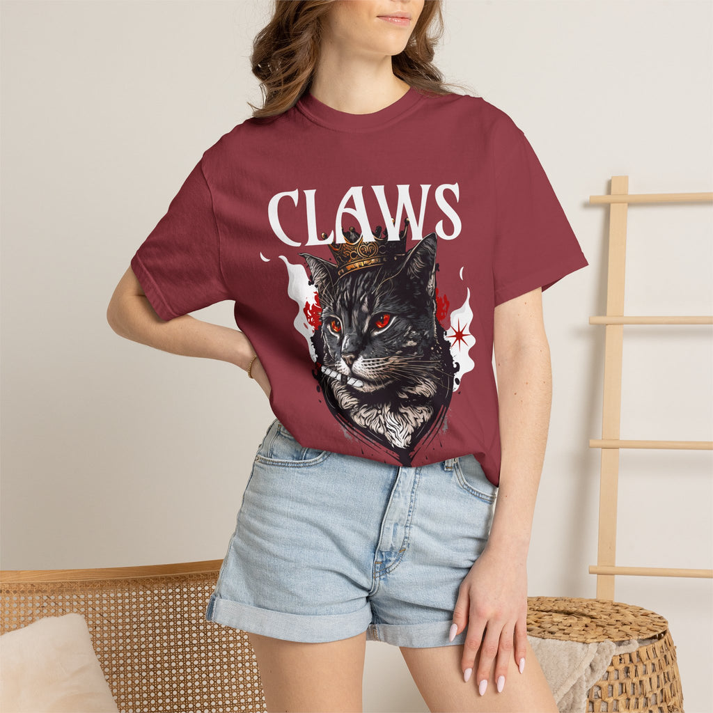 Claws Black Cat Graphic T-Shirt — Gothic Vintage Cat Tee