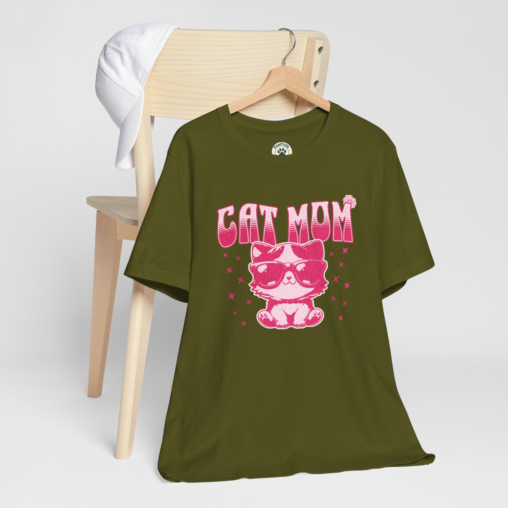 Cat Mom T-Shirt — Pink Cute Cat Graphic Tee