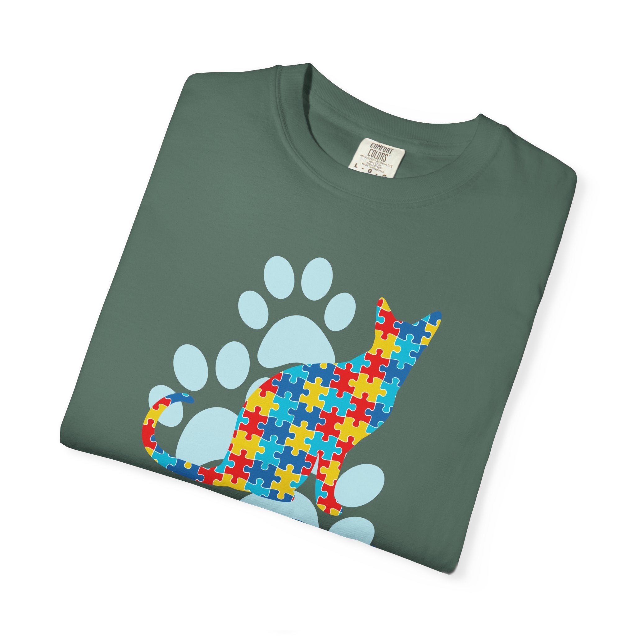 Autism Awareness Puzzle Cat T-Shirt — Support & Awareness Tee
