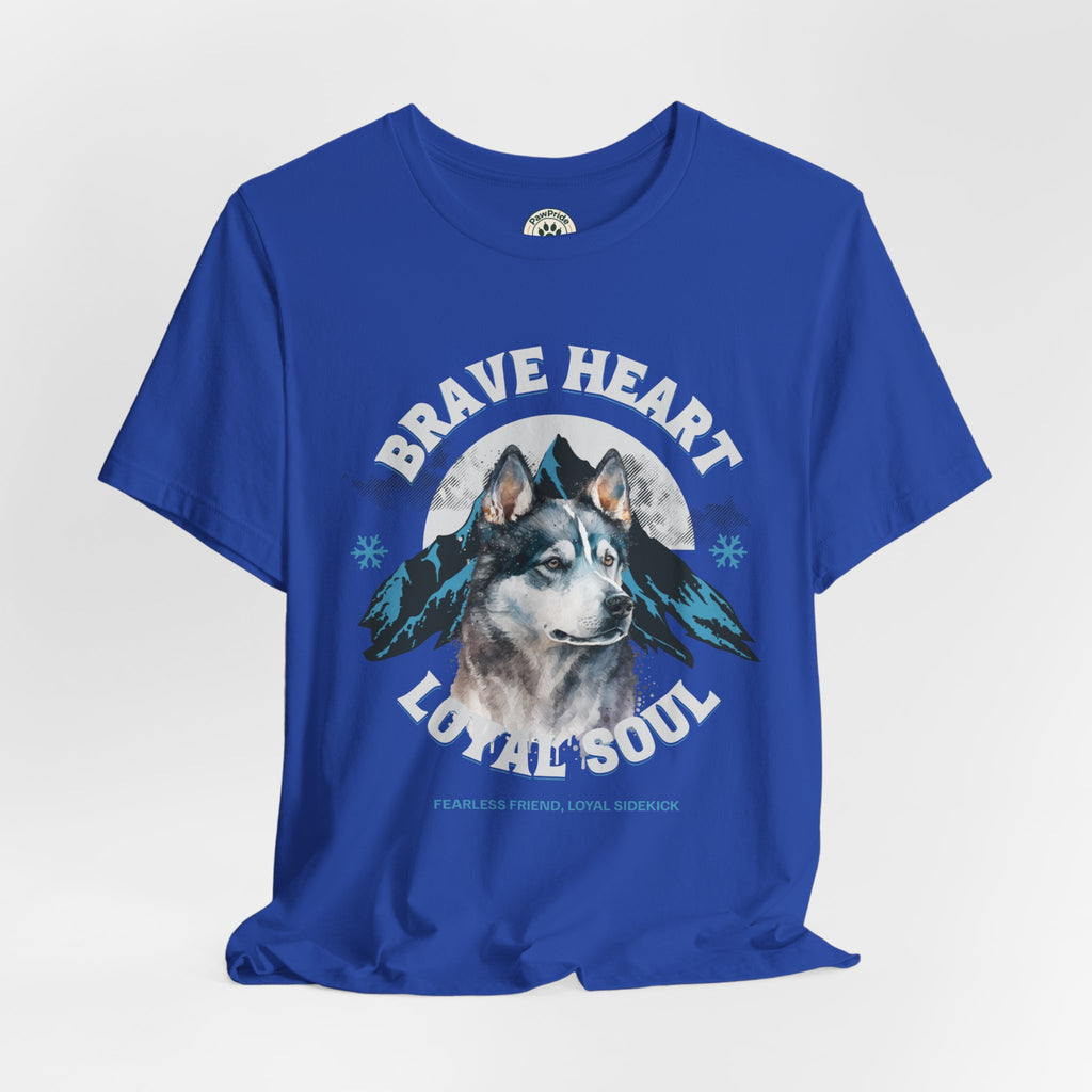 Husky T-Shirt "Brave Heart Loyal Soul" – Wildlife Mountain Graphic Tee
