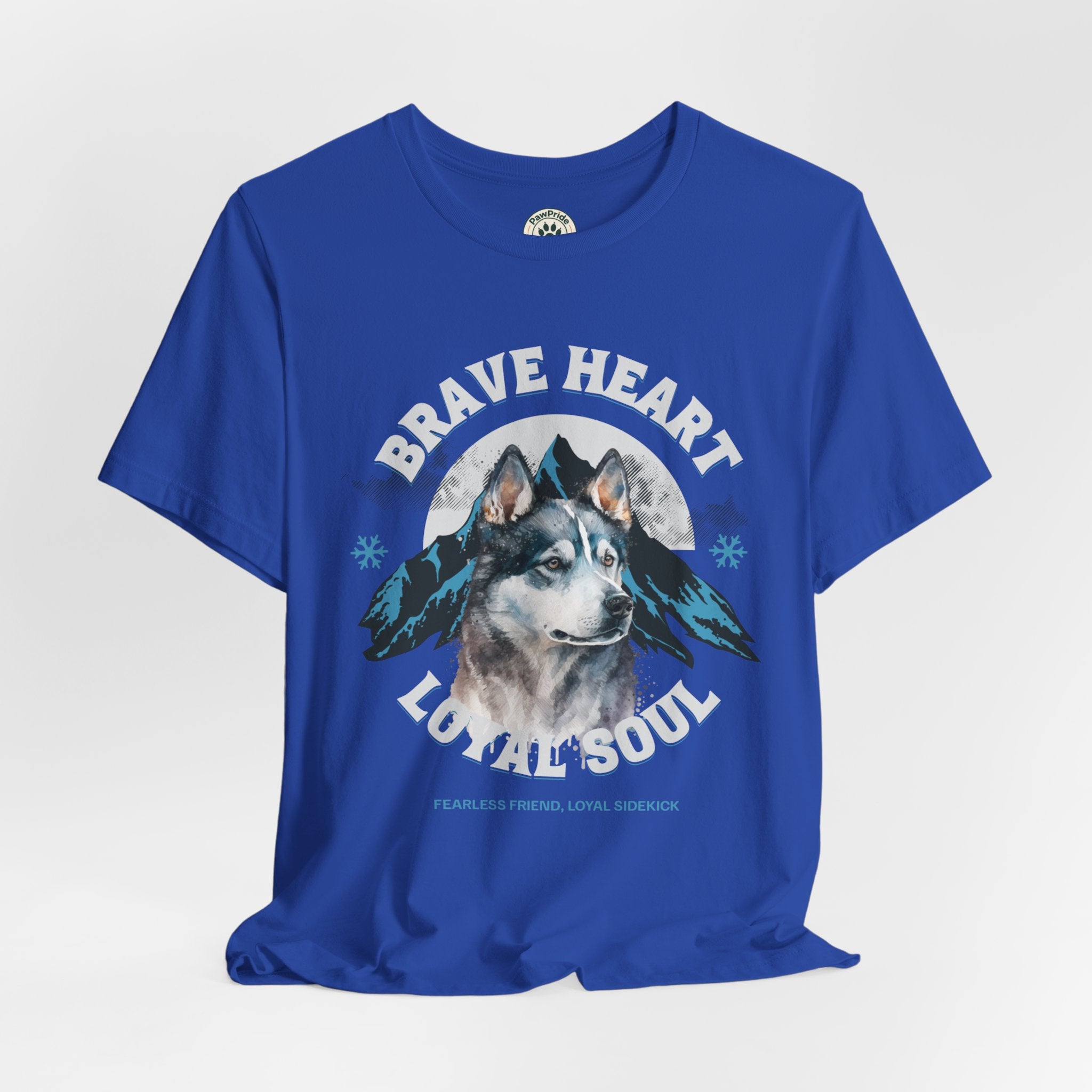 Husky T-Shirt "Brave Heart Loyal Soul" – Wildlife Mountain Graphic Tee