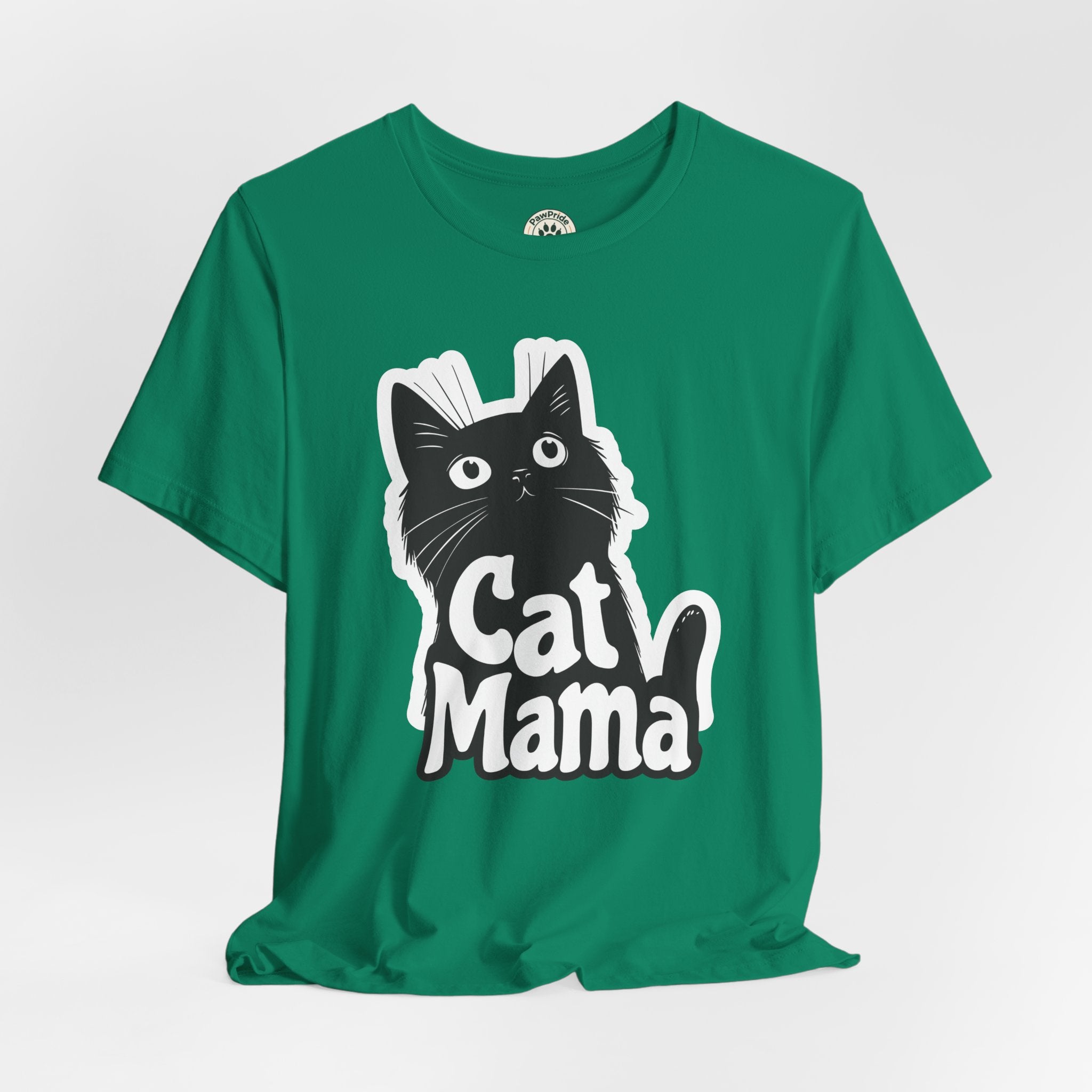 Cat Mama T-Shirt – Cute Black Cat Graphic Tee for Cat Lovers