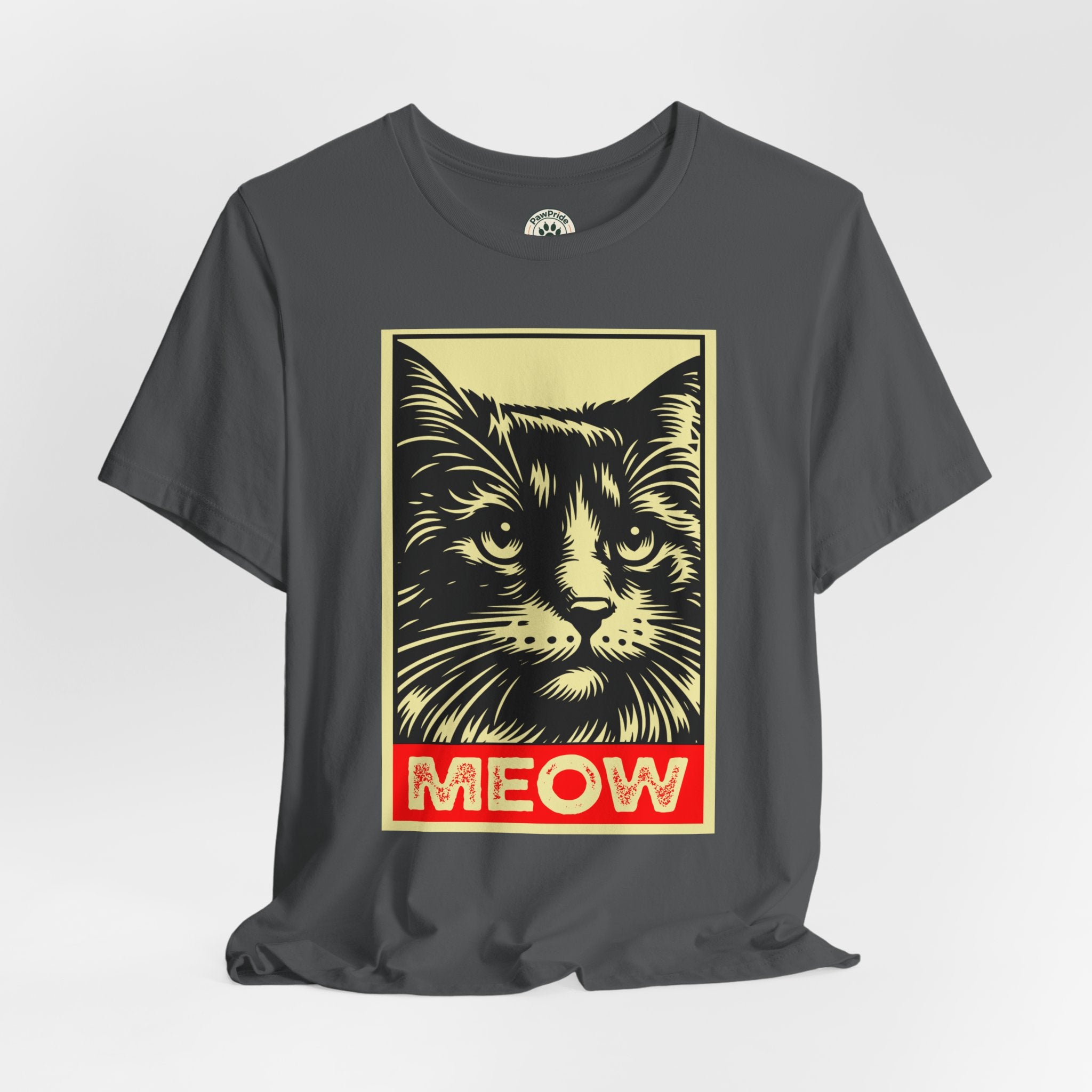 Meow Cat Portrait Tee — Graphic Cat Shirt