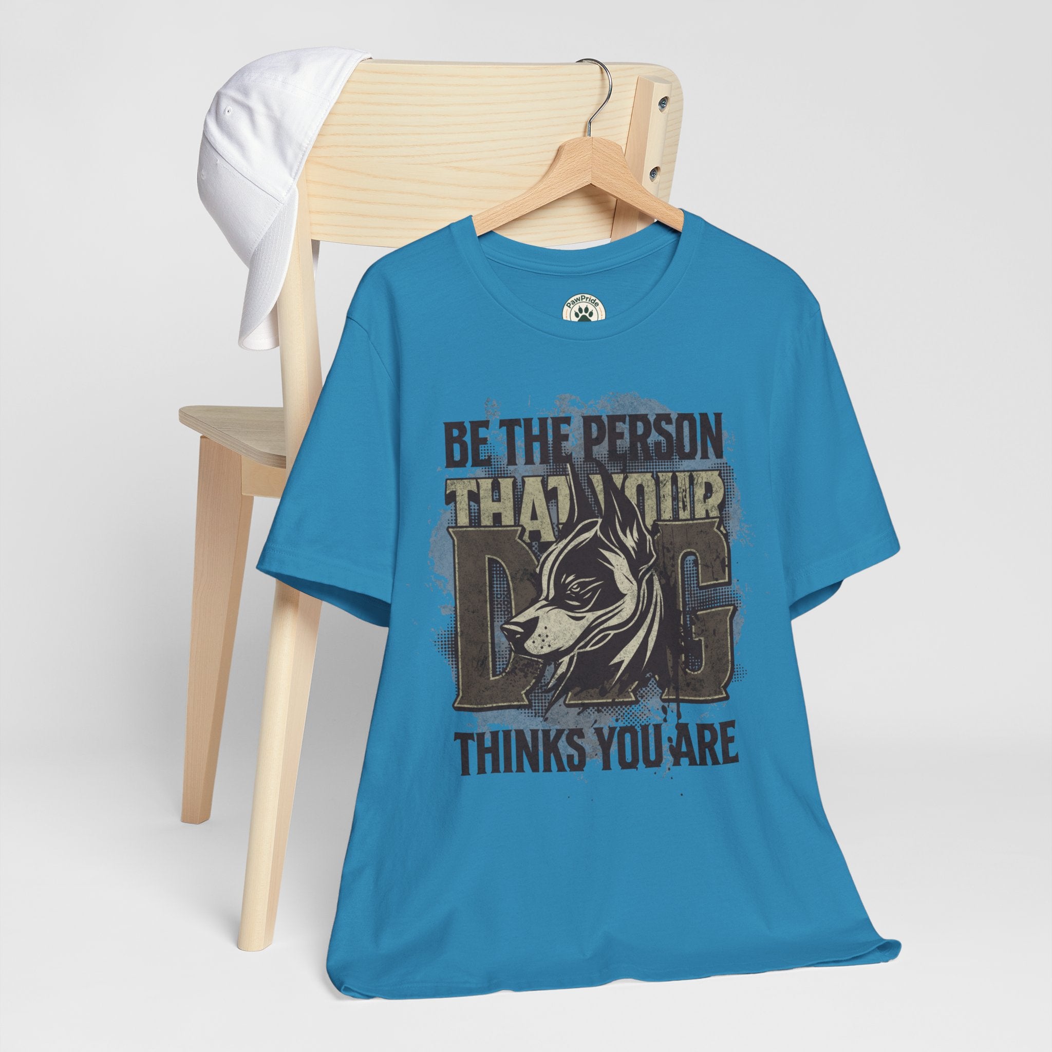 Wolf Motivational T‑Shirt — "Be the Person That Your Dog Thinks You Are"