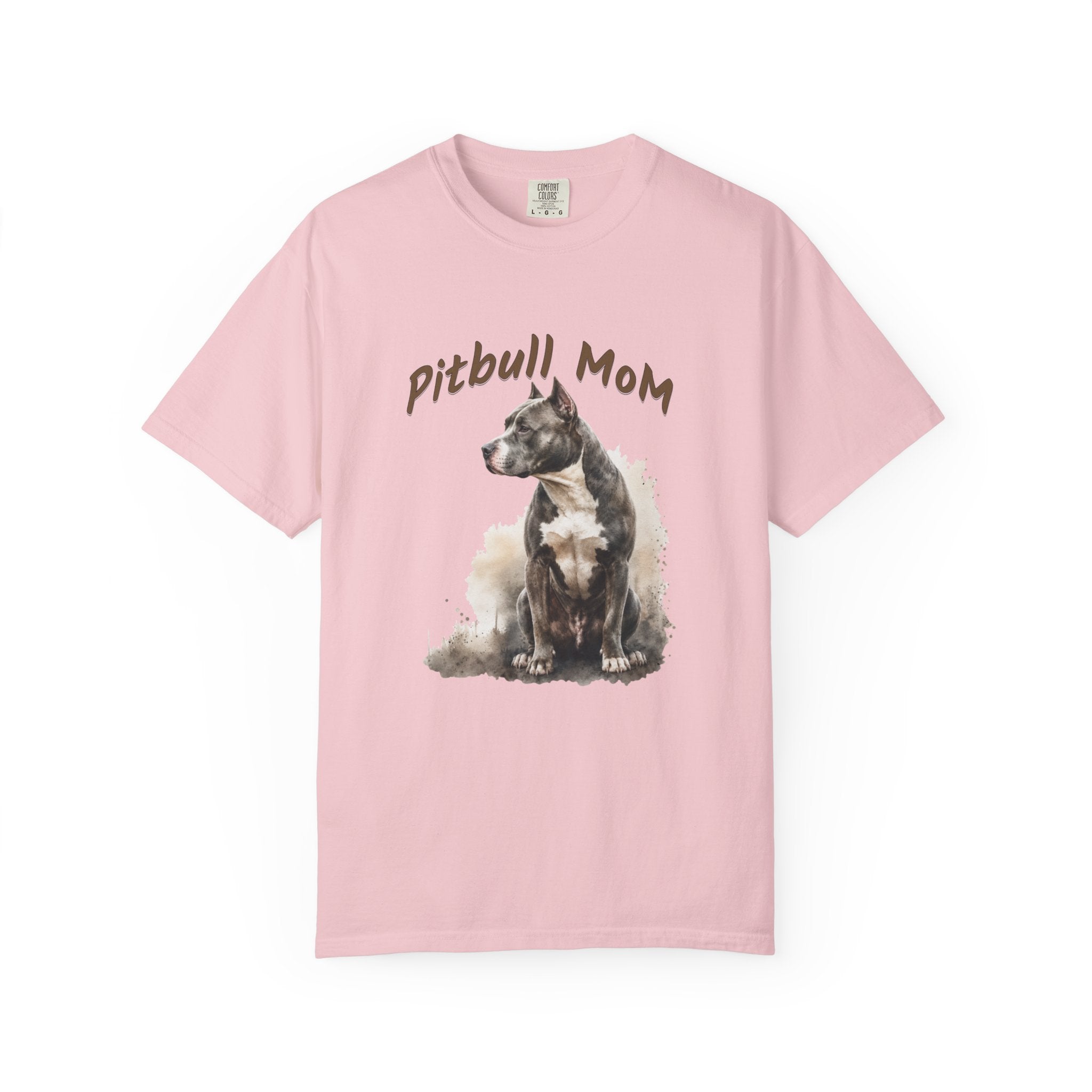 Pitbull Mom T-Shirt – Watercolor Pit Bull Shirt for Dog Lovers