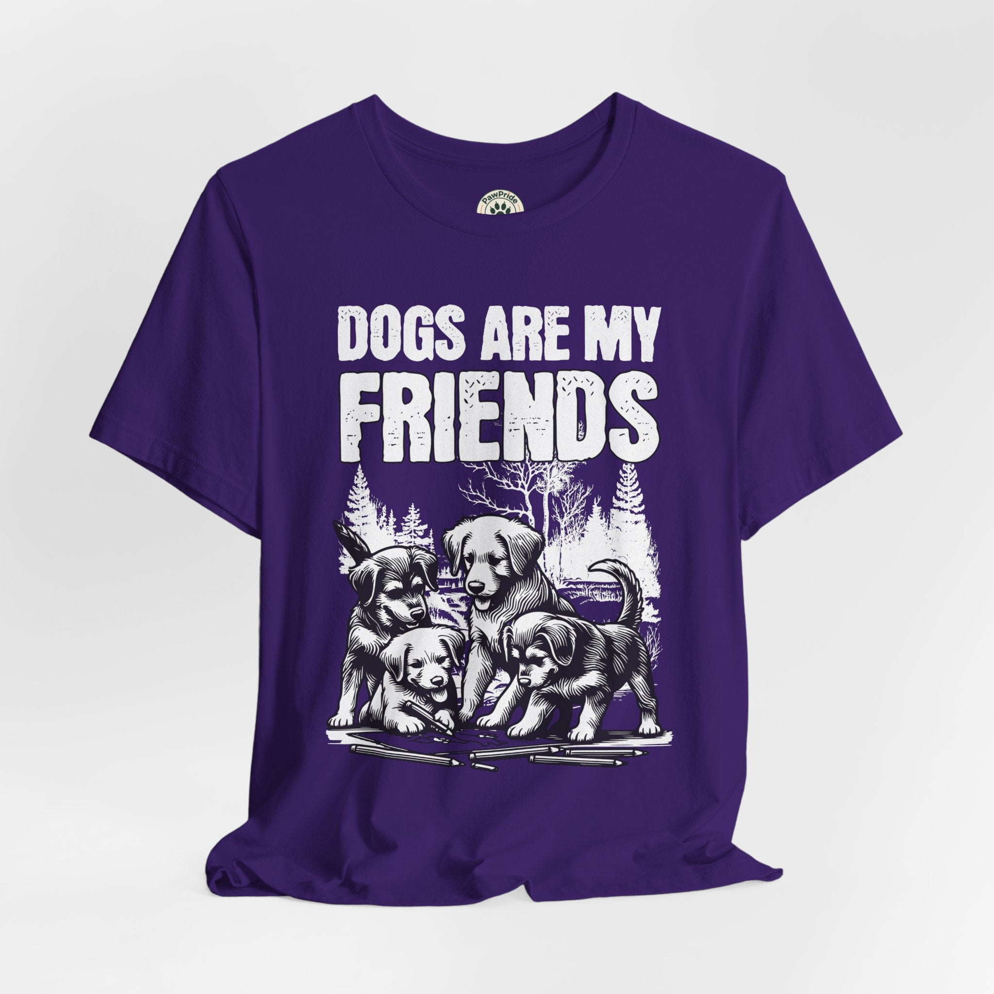 Dogs Are My Friends T-Shirt — Cute Puppy Graphic Tee for Dog Lovers
