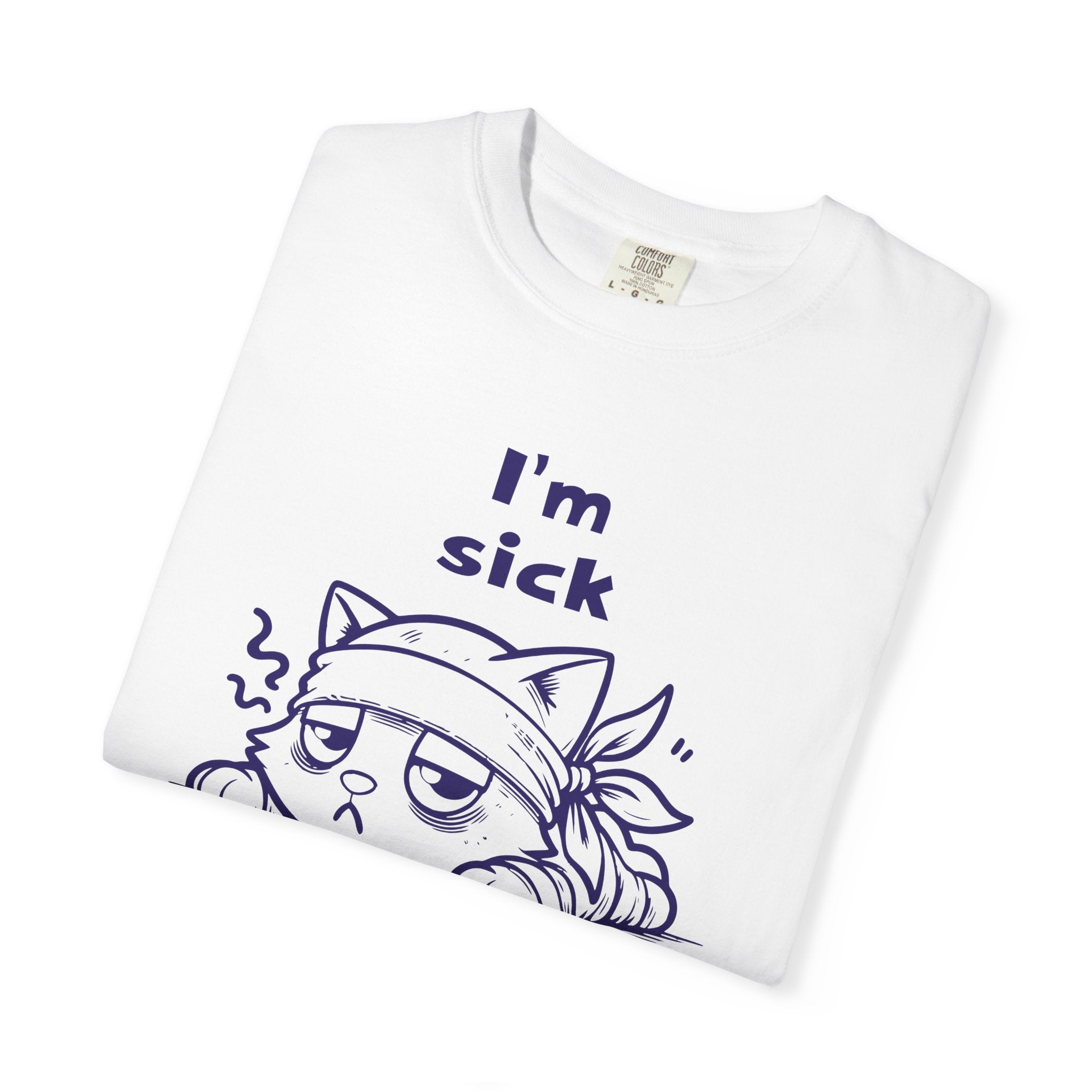 T-Shirt — “I’m Sick of People” Cute Grumpy Cat Graphic Tee