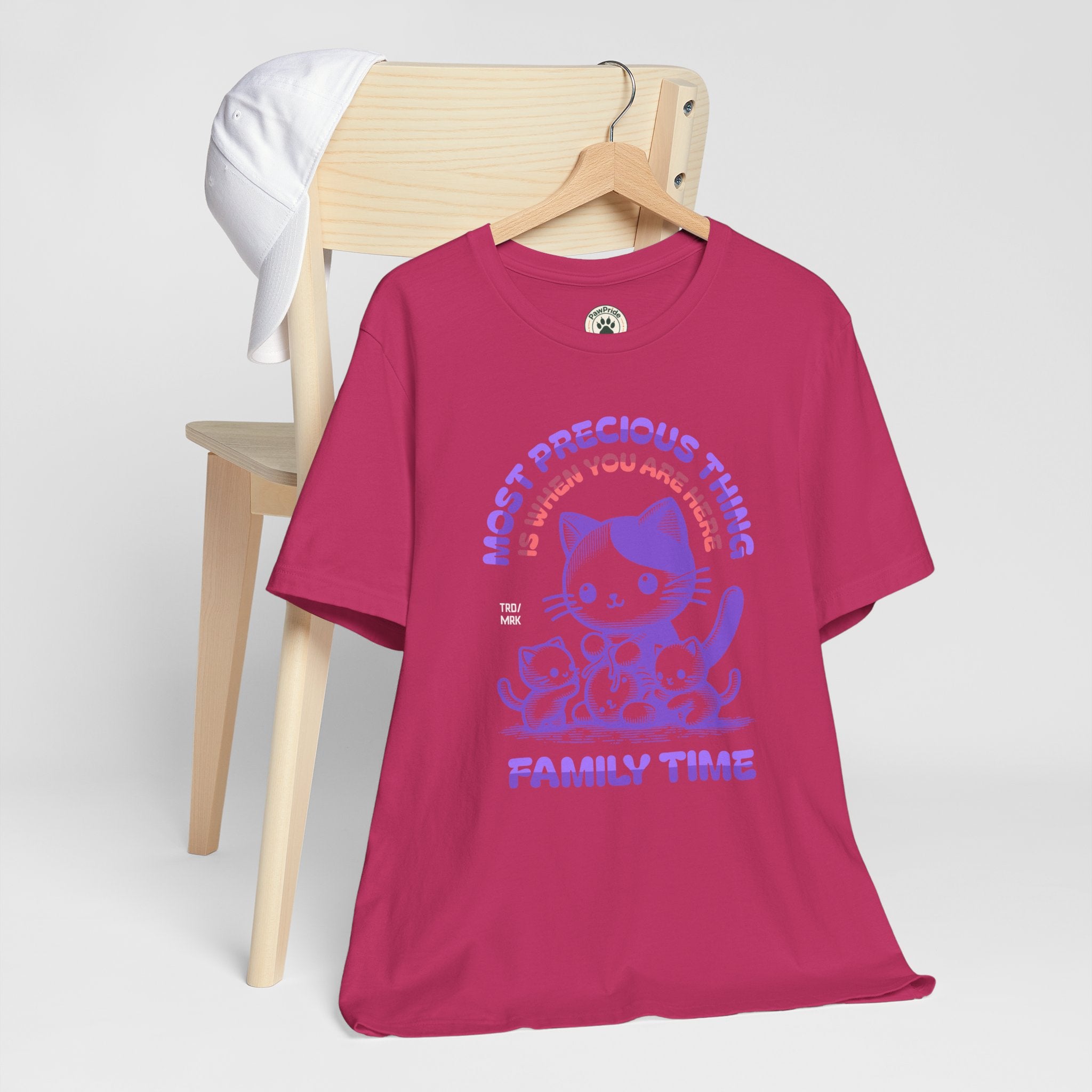 Family Time Cat Tee — "Most Precious Thing Is When You Are Here" Cute Cat Family T-Shirt