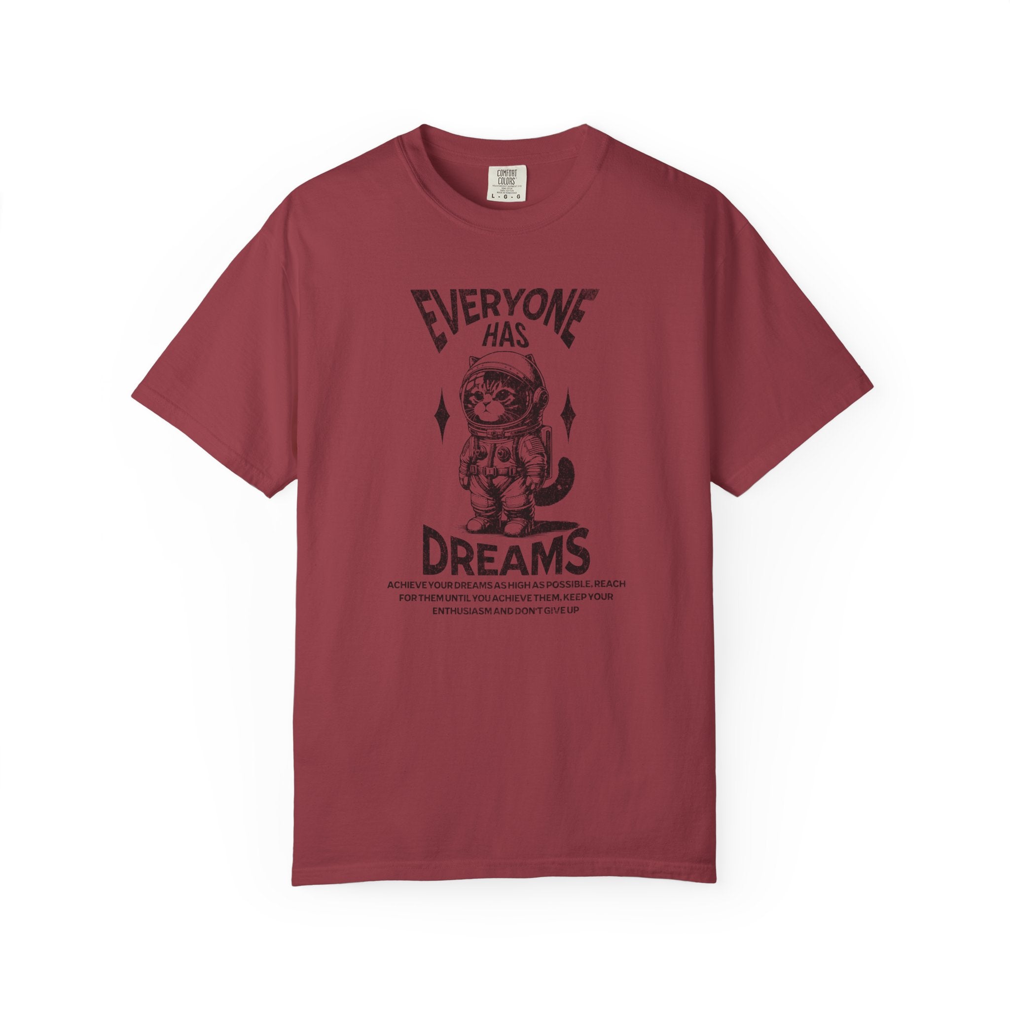 Everyone Has Dreams Astronaut Cat T‑Shirt — Vintage Space Graphic Tee