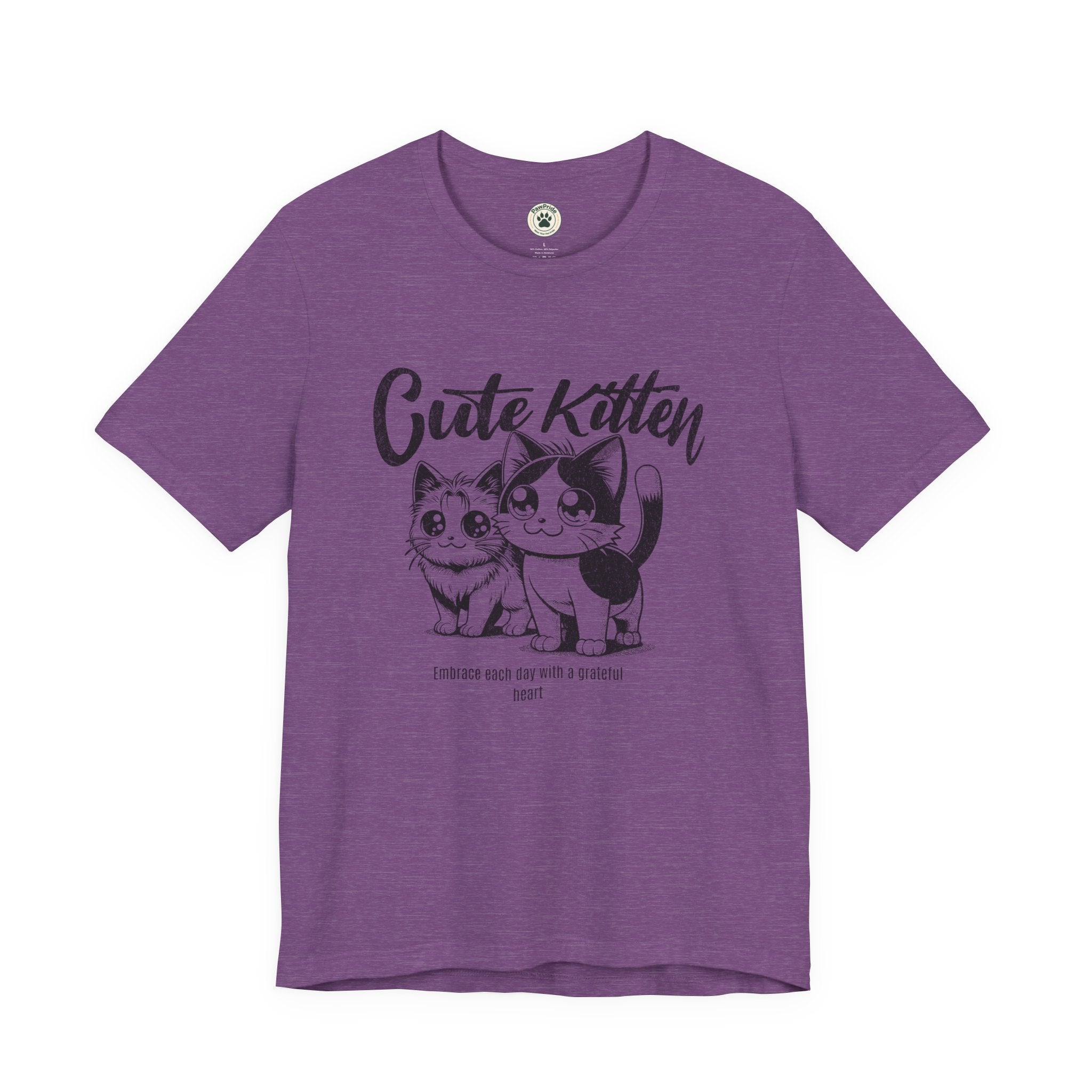 Cute Kitten T-Shirt — Vintage Black & White Cat Graphic Tee