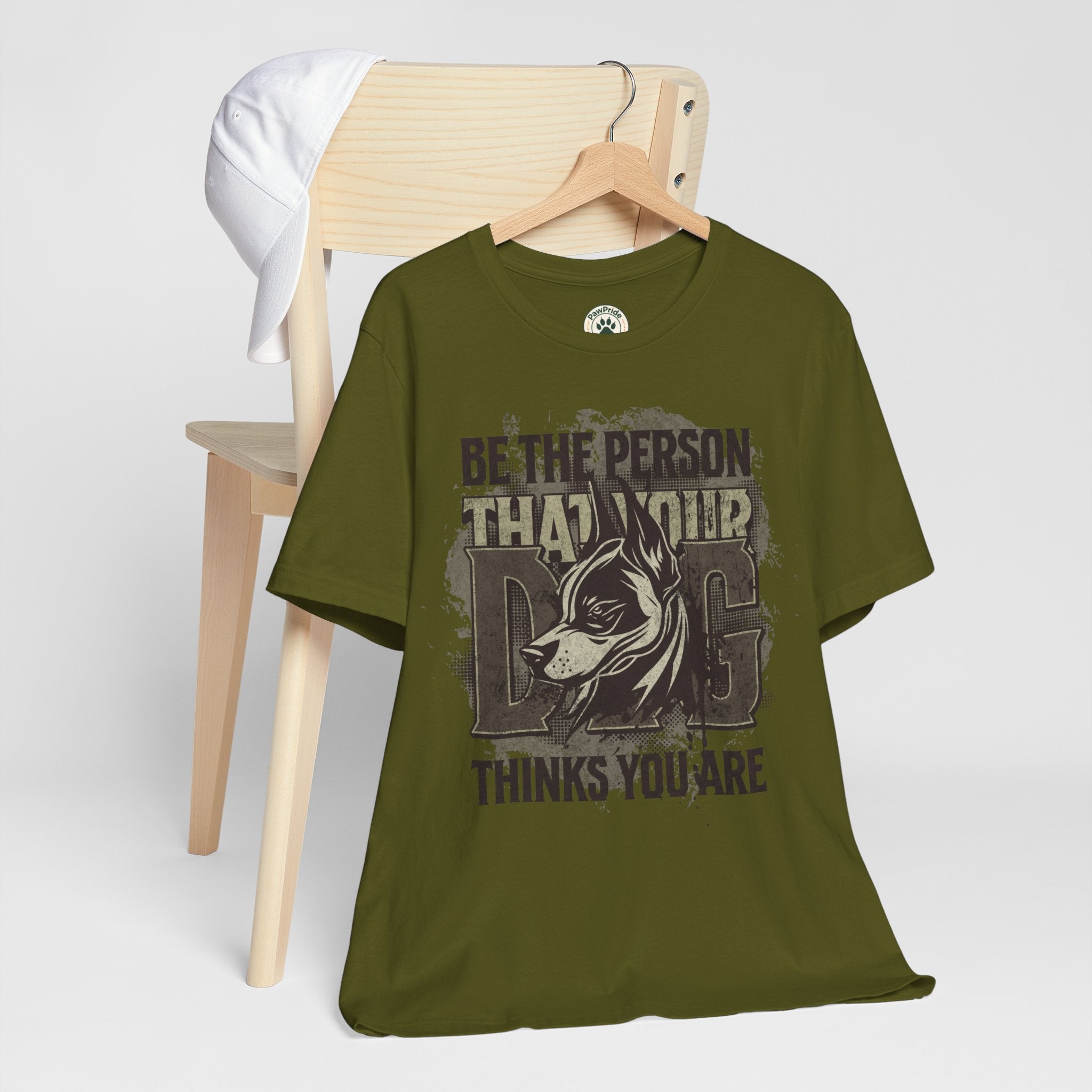 Wolf Motivational T‑Shirt — "Be the Person That Your Dog Thinks You Are"