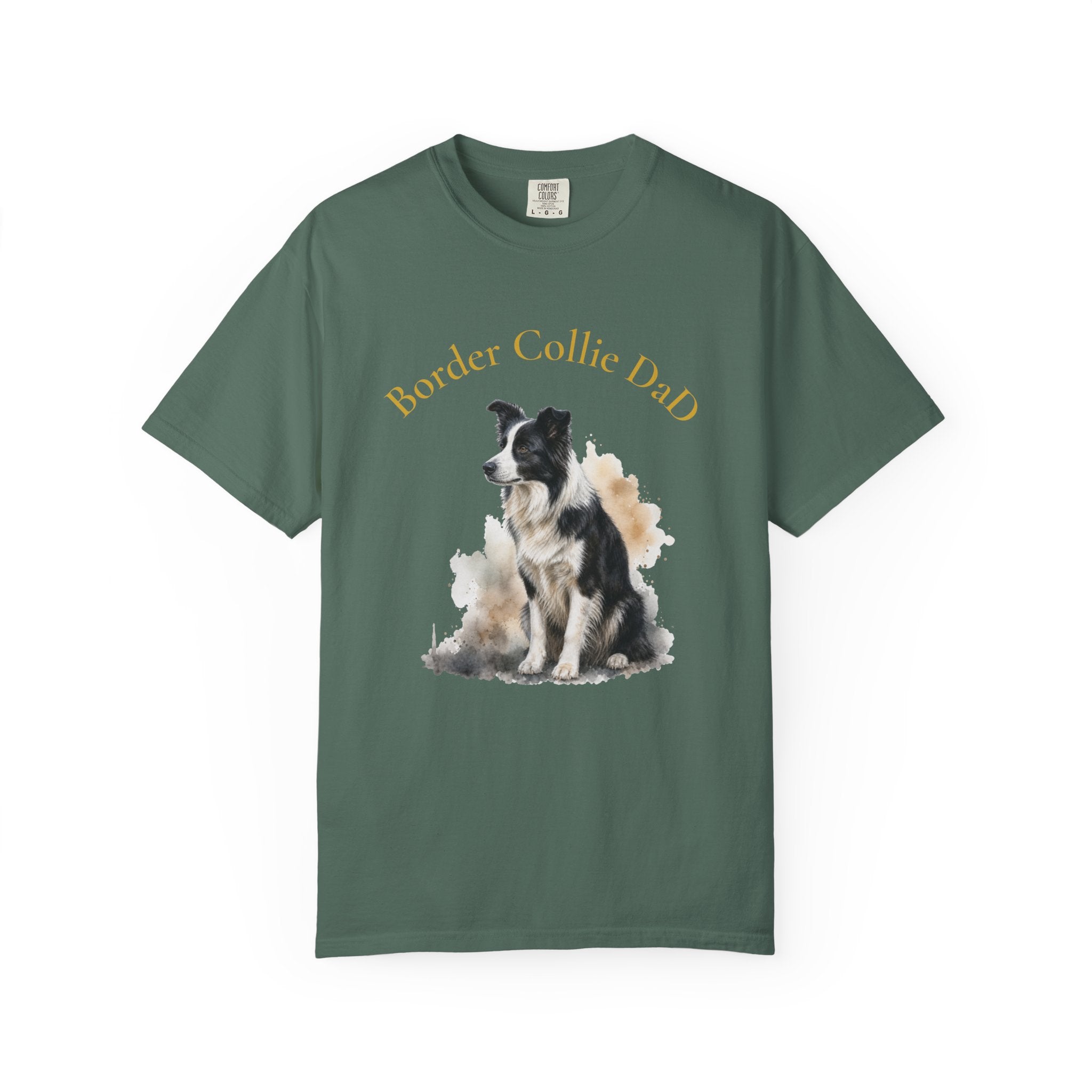 Border Collie Dad T-Shirt — Watercolor Dog Dad Tee
