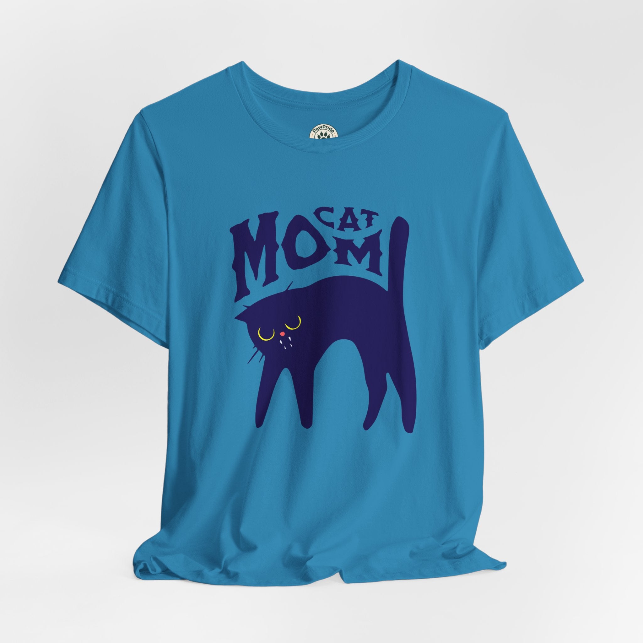 Cat Mom Graphic Tee — Cute Black Cat Illustration