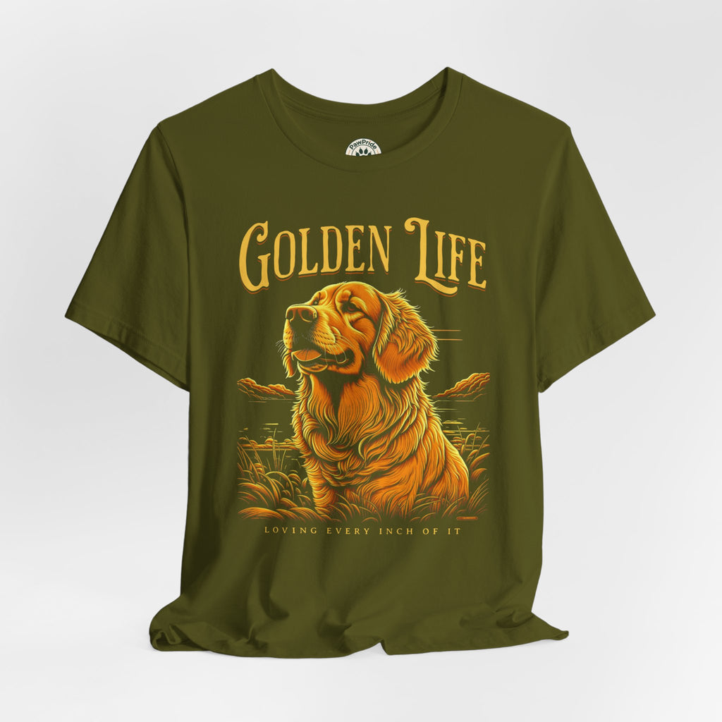 Golden Life Golden Retriever T-Shirt — "Golden Life" Graphic Tee for Dog Lovers